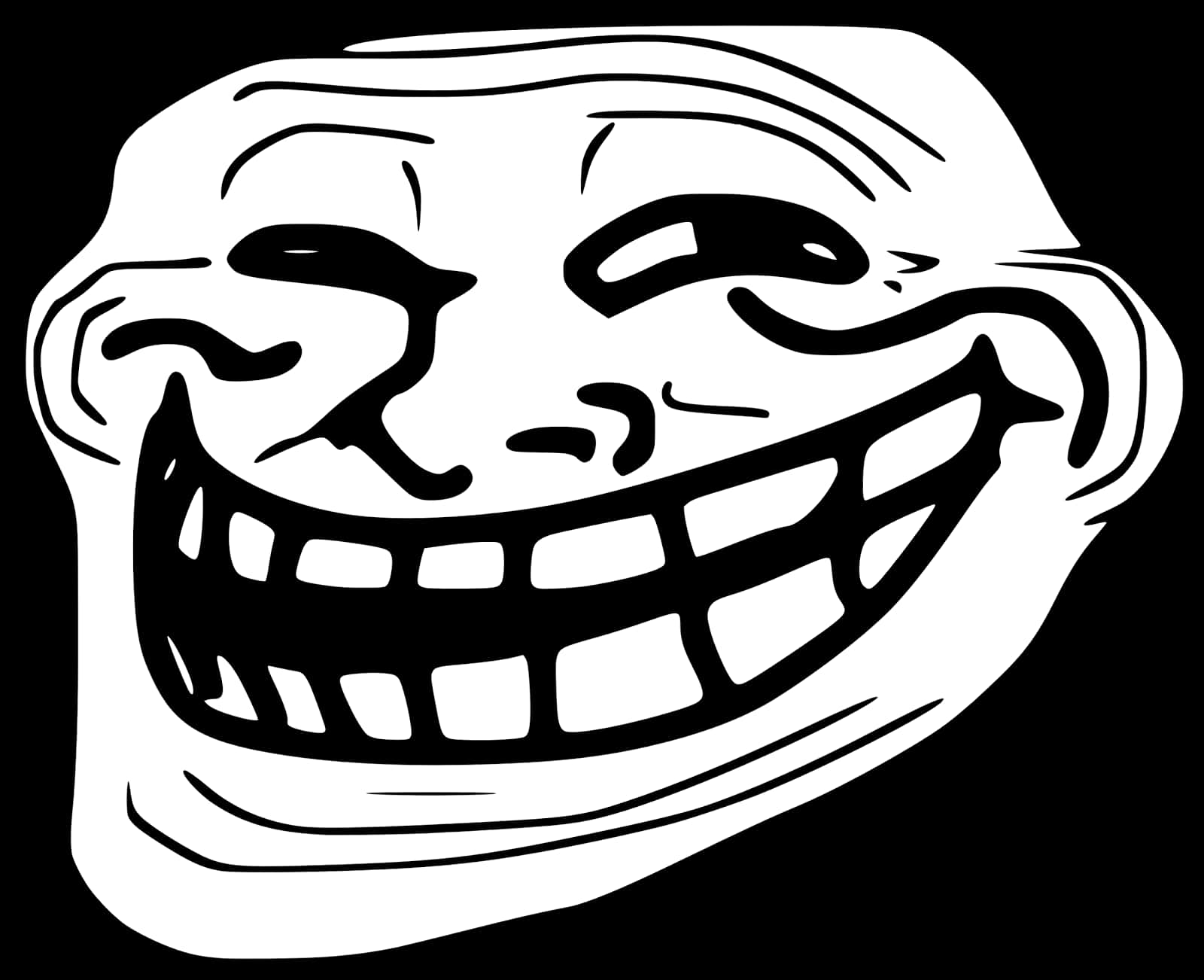 Trollface 迷因黑白版 壁紙