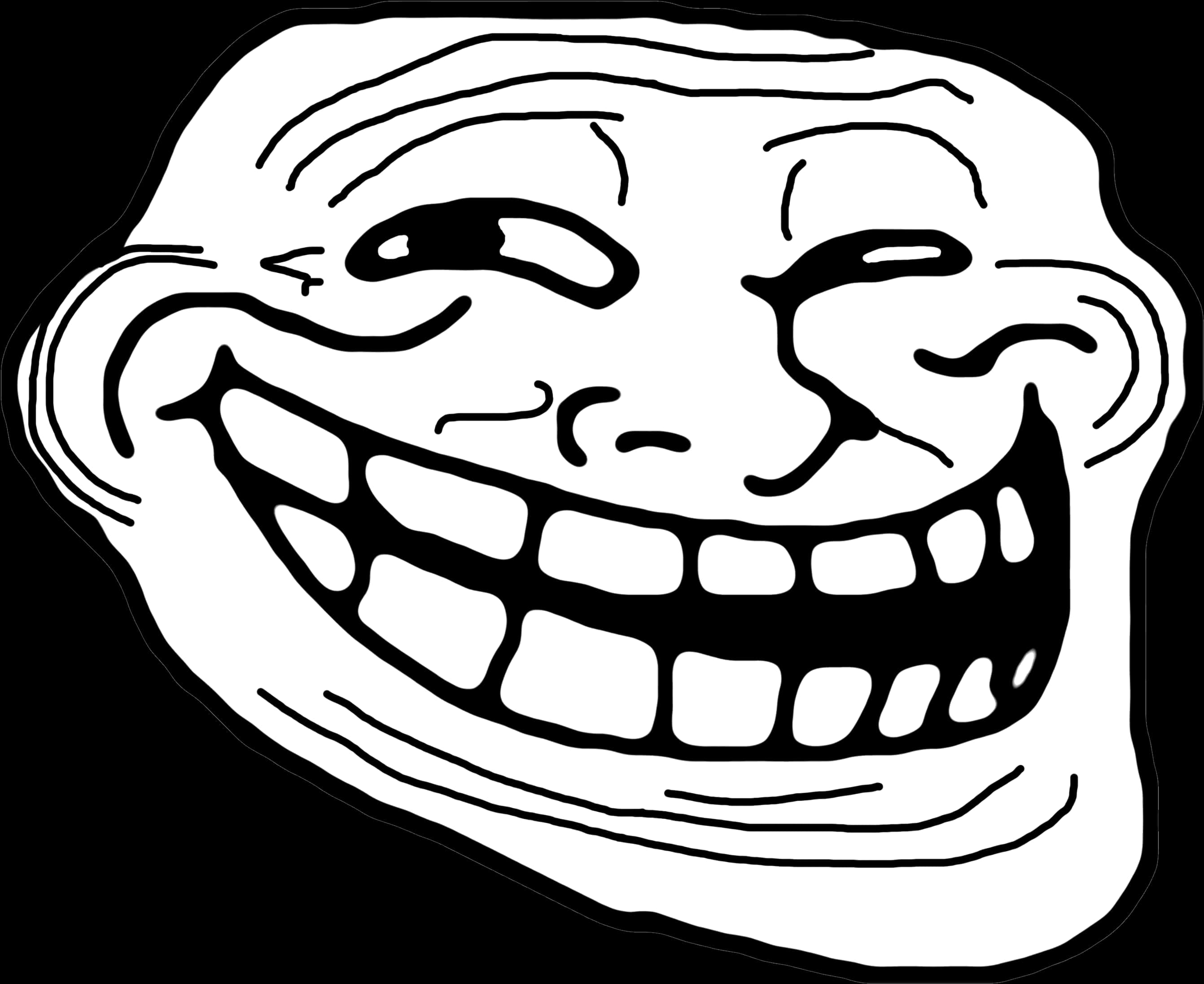 經典黑白 Trollface 搞笑表情 壁紙