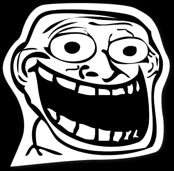 Trollface Meme 黑白 壁紙