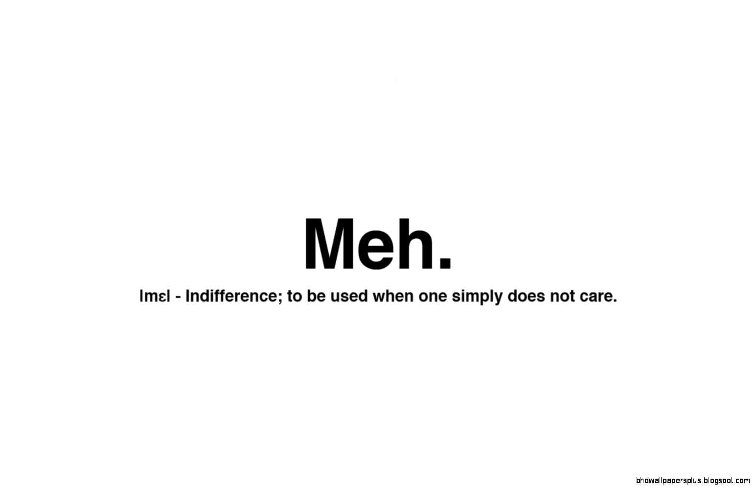 顯示單詞「Meh」及其定義的文字壁紙。