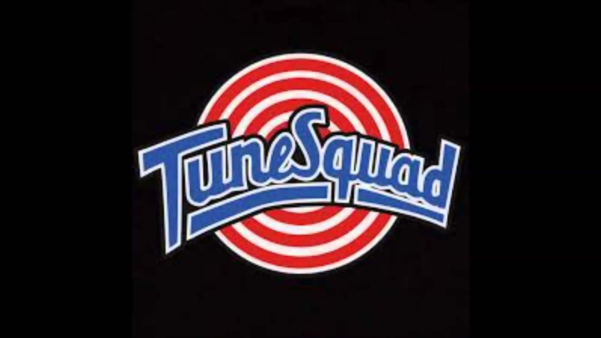 TuneSquad 標誌，帶有紅白靶心和藍色風格文字，背景為黑色。