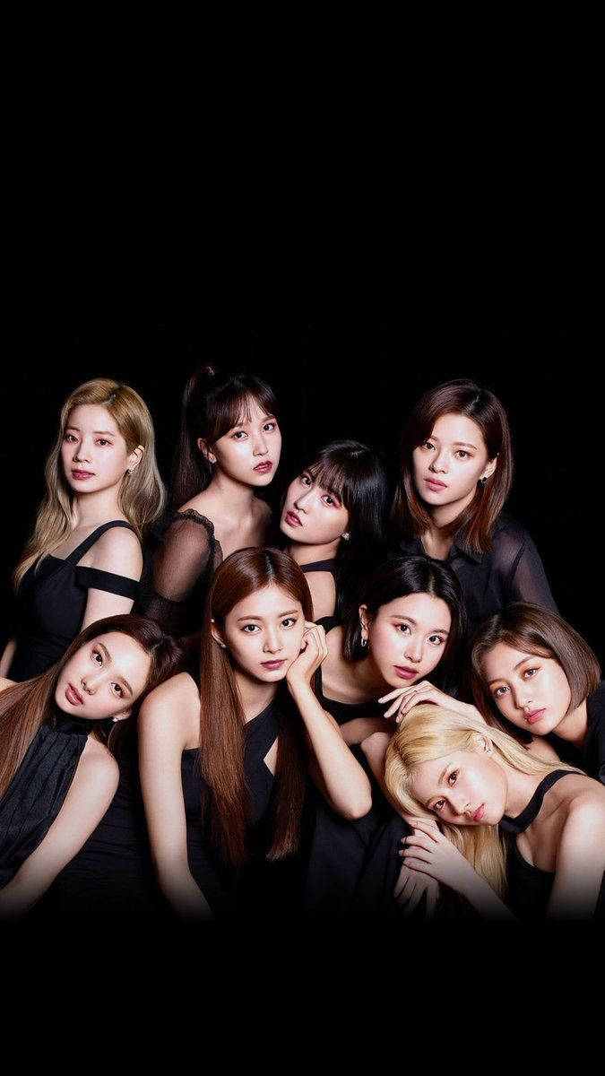 TWICE 黑色服裝壁紙