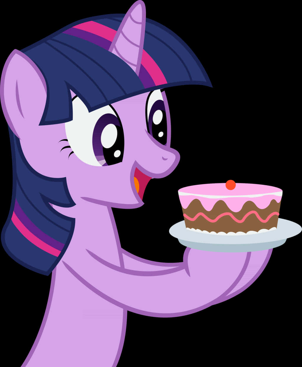 Twilight Sparkle 捧住蛋糕 壁紙