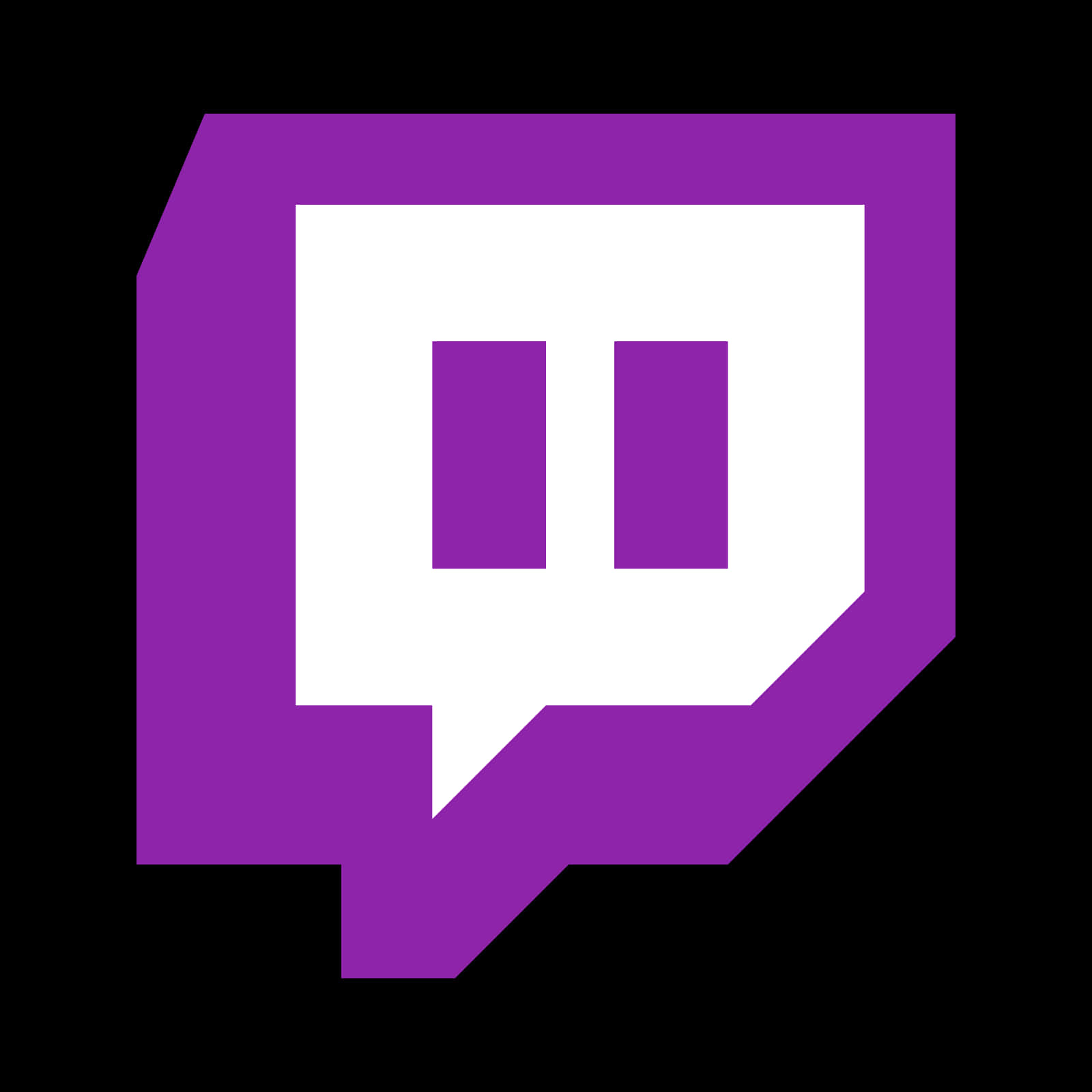 Twitch 標誌紫色故障效果 壁紙