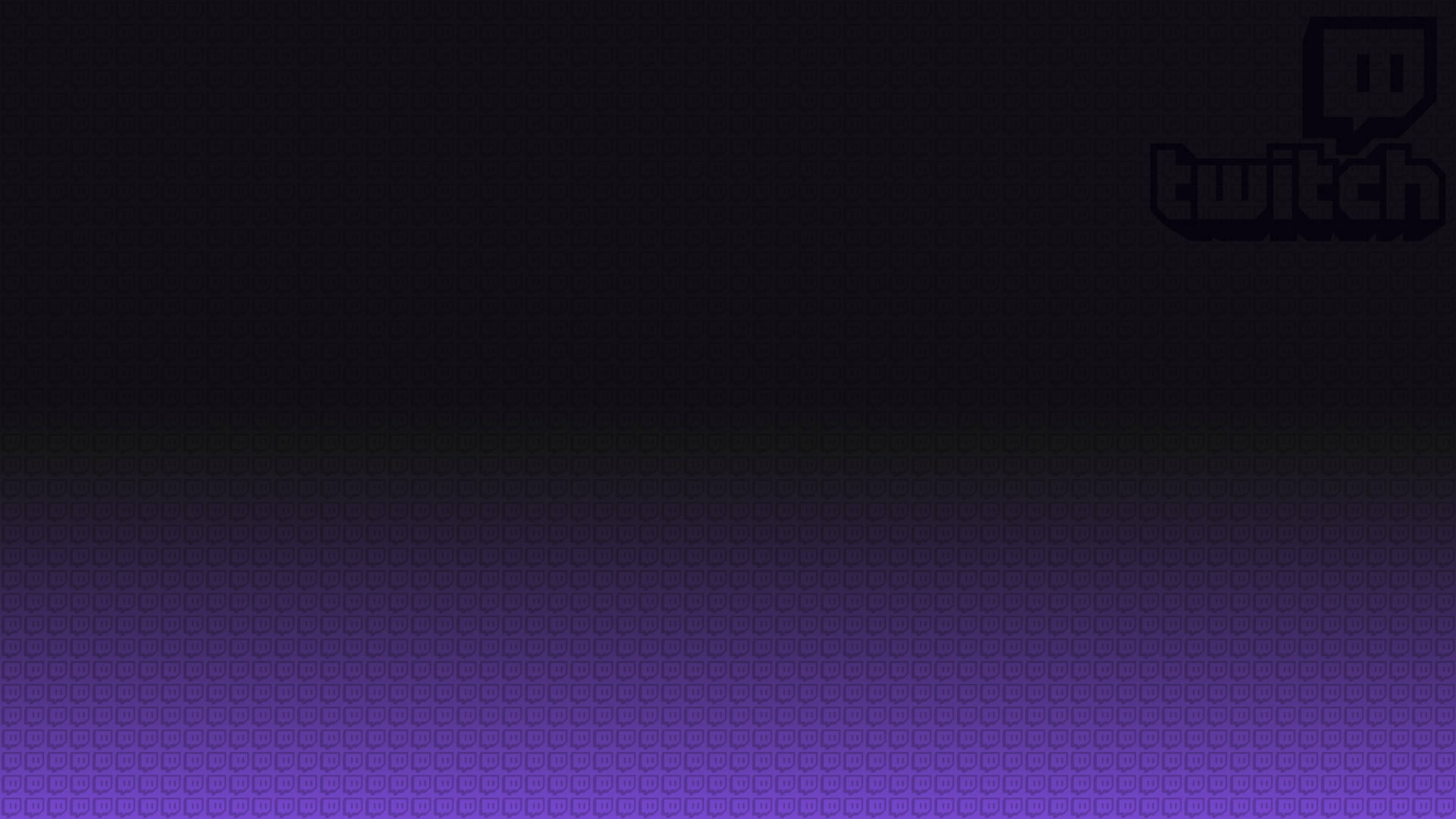 Twitch紫色標誌圖案 壁紙 — 深色漸變牆紙，帶有紫色調，角落有微弱的Twitch標誌。
