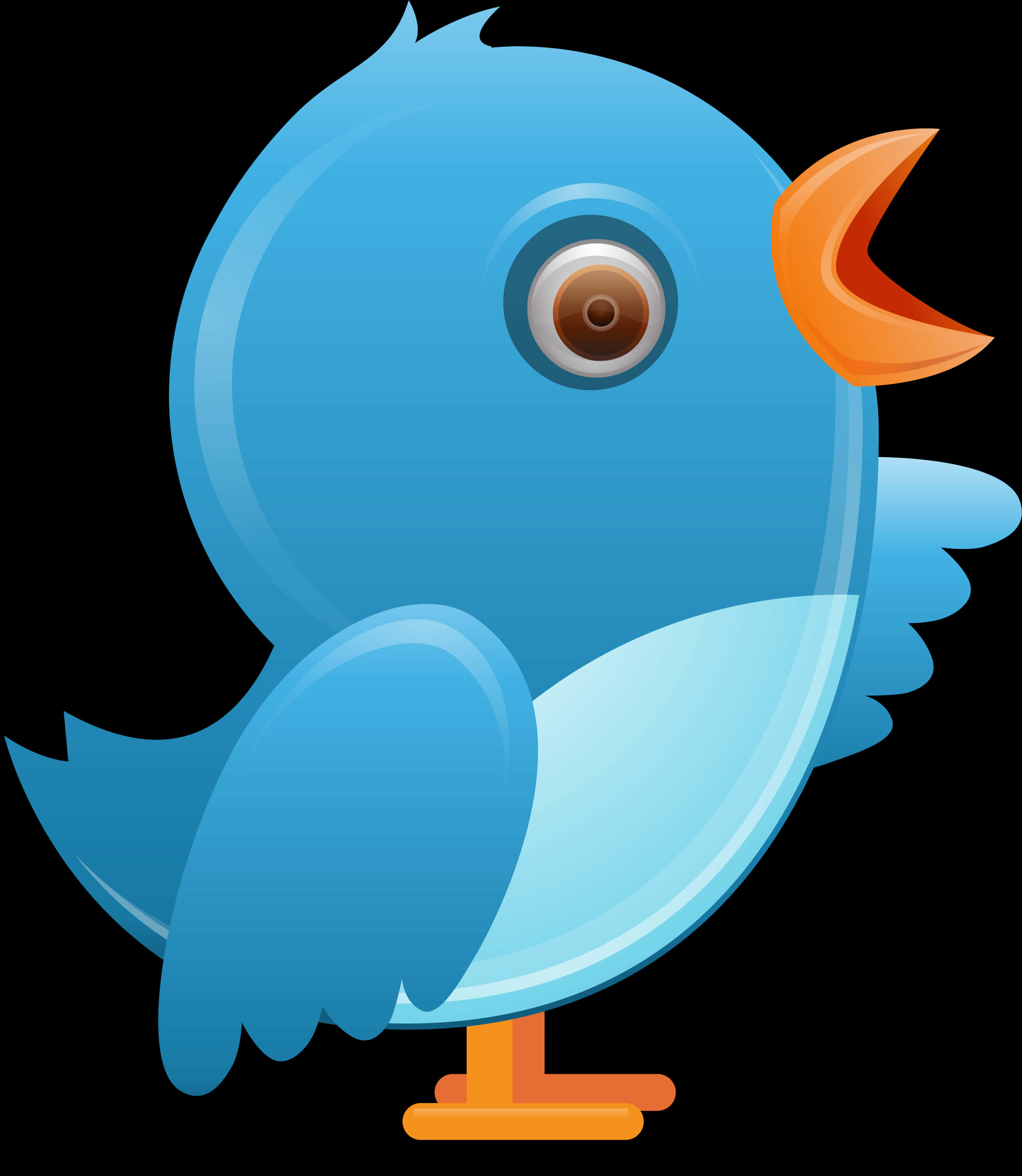 卡通Twitter鳥插圖 壁紙