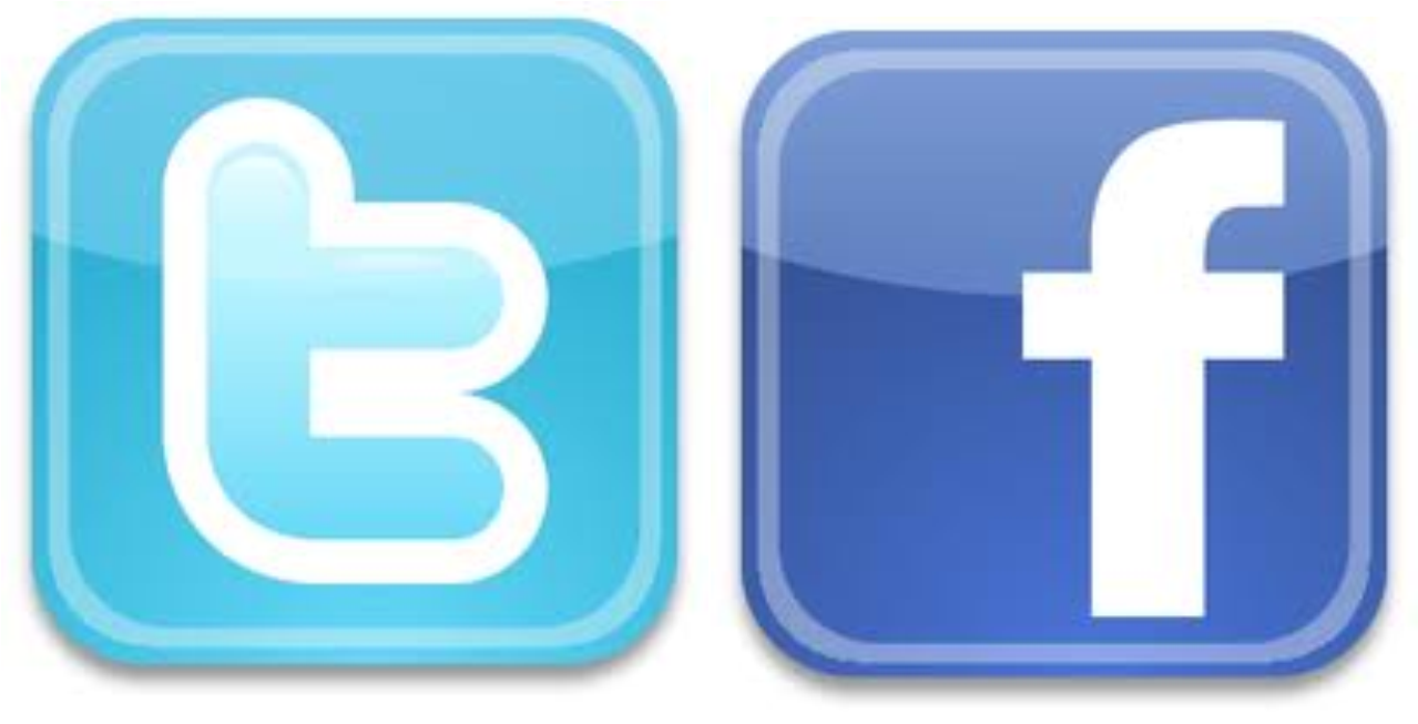 Twitter Facebook 圖標並列 壁紙
