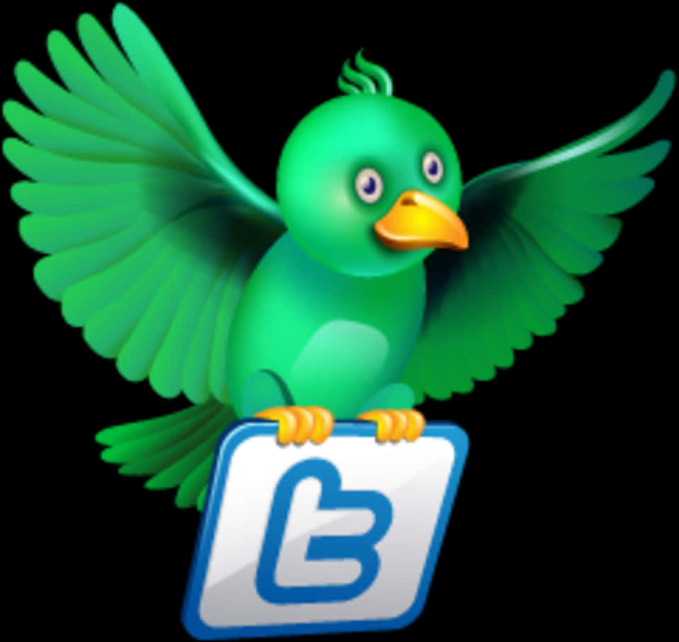 Twitter 吉祥物手持標誌 壁紙