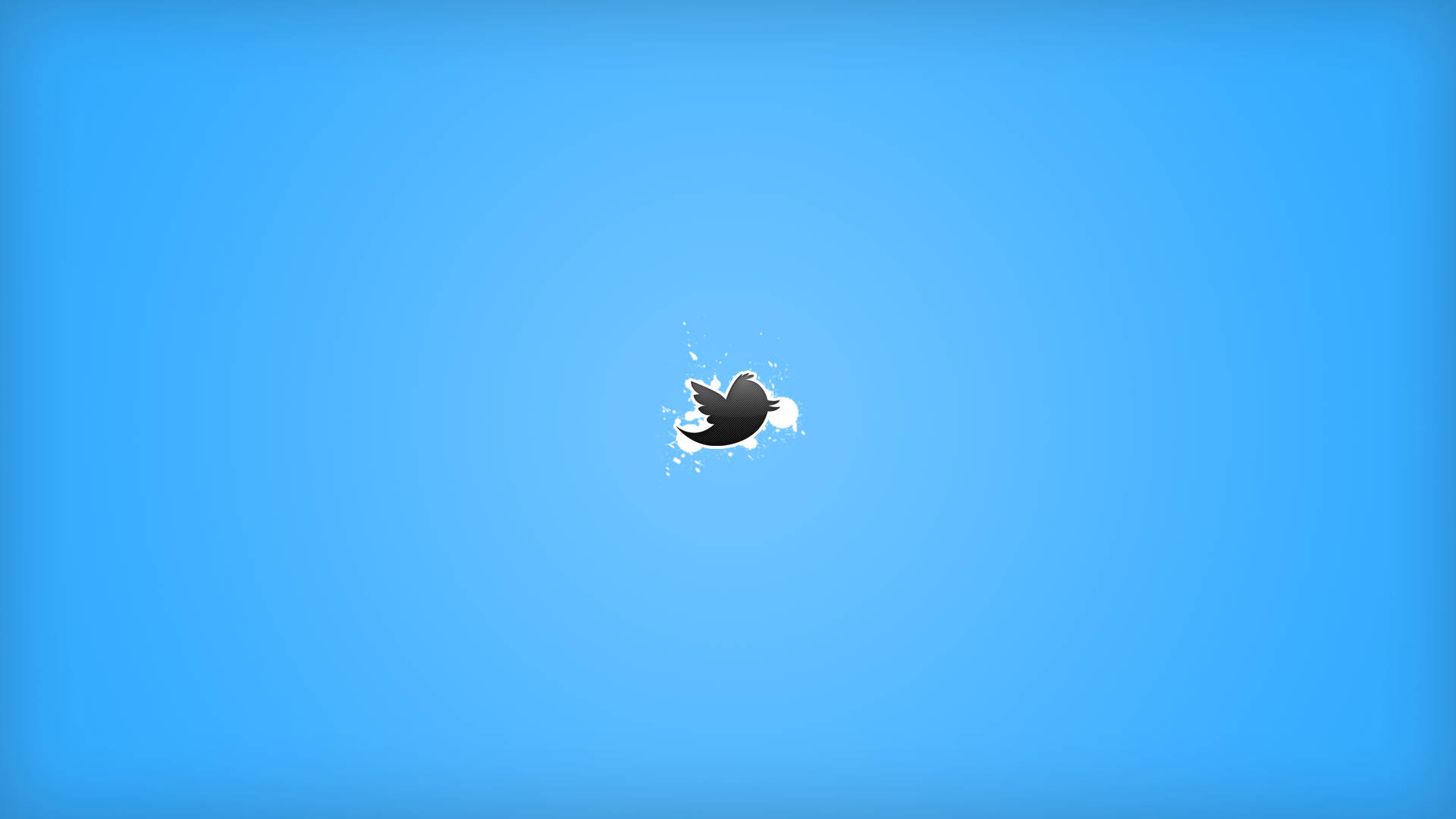 Twitter鳥標誌在藍色背景上爆裂出白色潑濺。