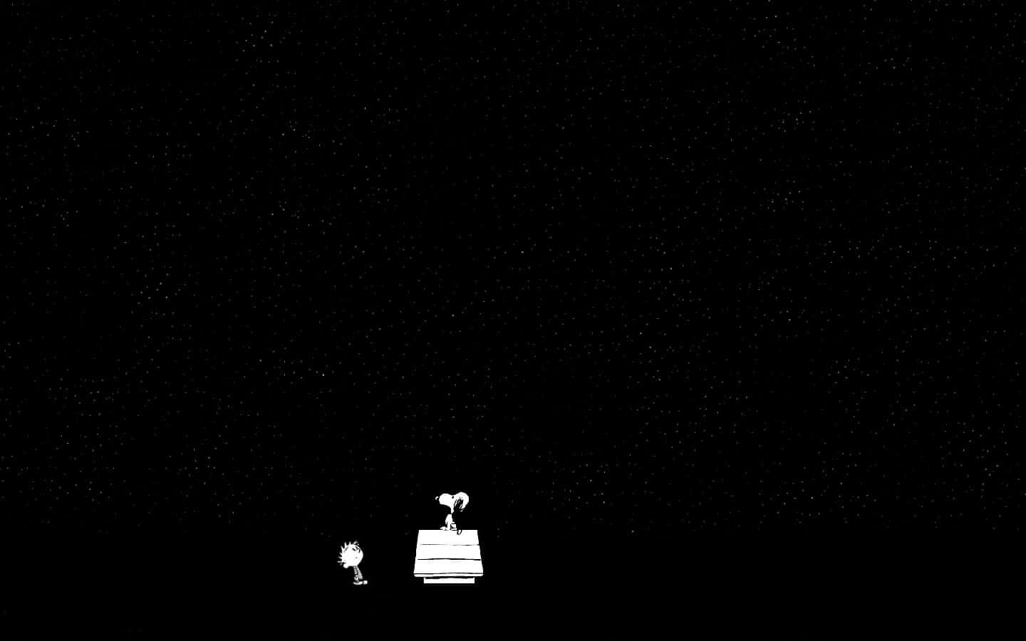 兩個卡通角色仰望星空。
