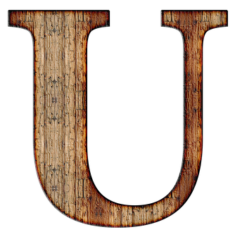 復古木質字母U 壁紙