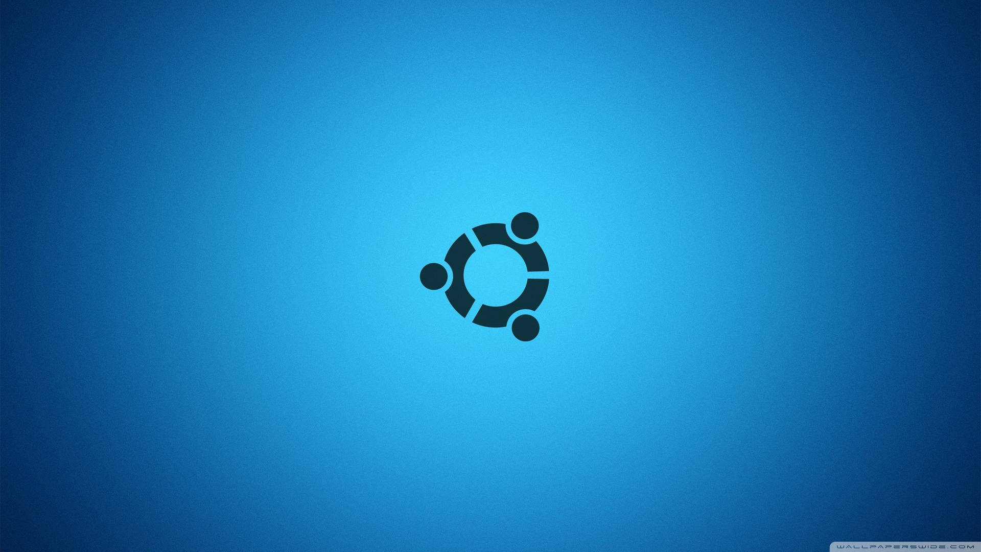 Ubuntu 標誌在藍色漸變背景上