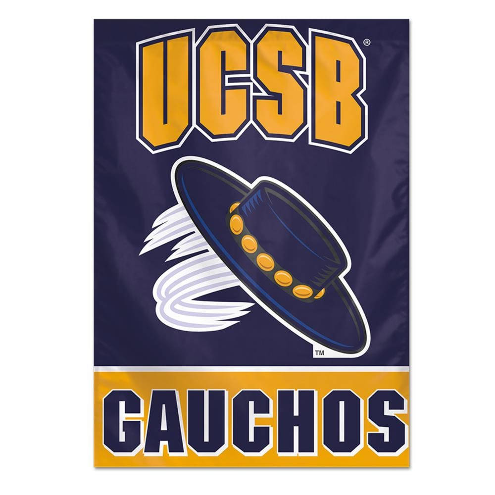 UCSB Gauchos 運動旗幟，帶有牛仔帽標誌