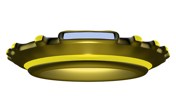 金色UFO_渲染 壁紙