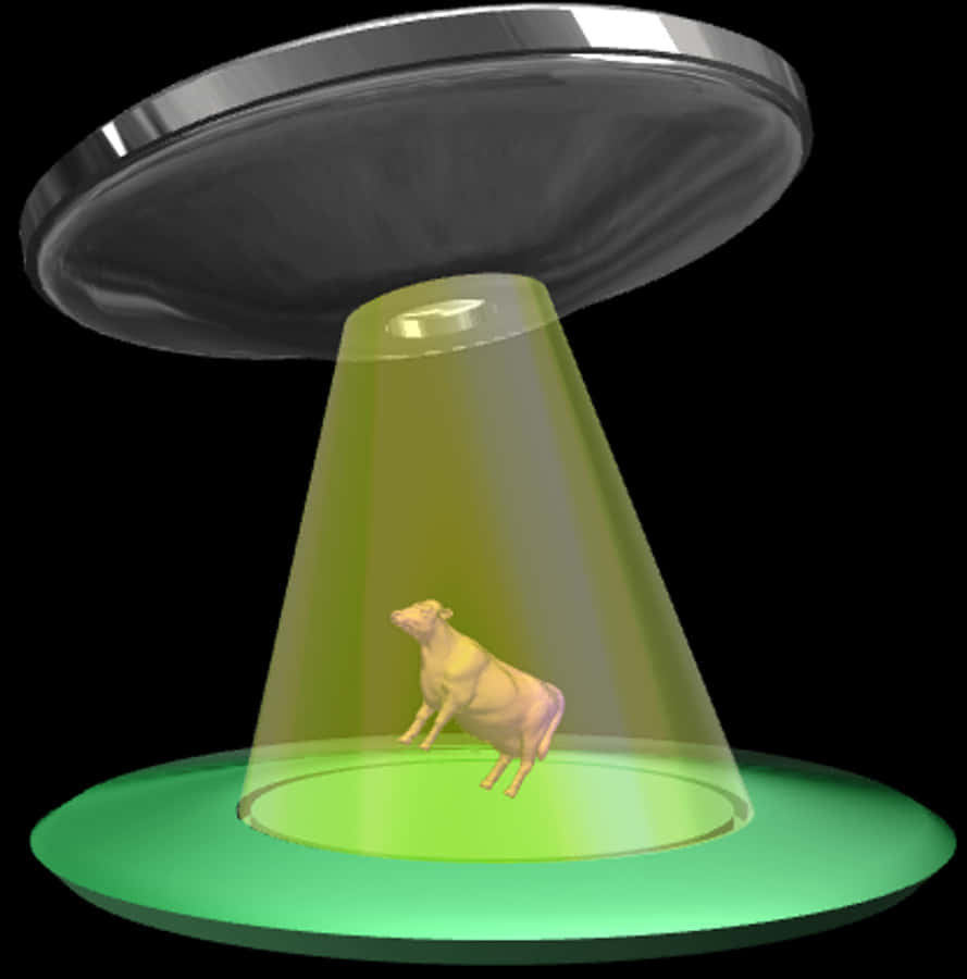 UFO 綁架牛隻插圖 壁紙