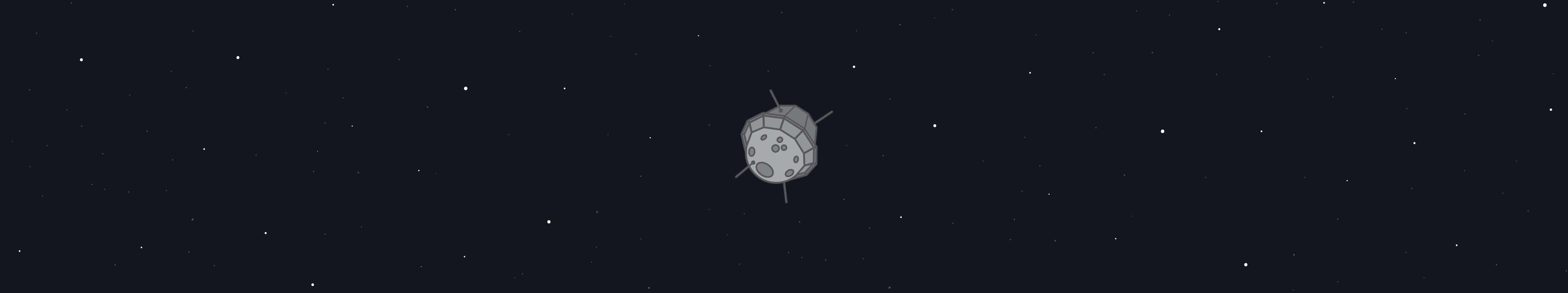 一顆孤獨的衛星漂浮在繁星點點的夜空中。