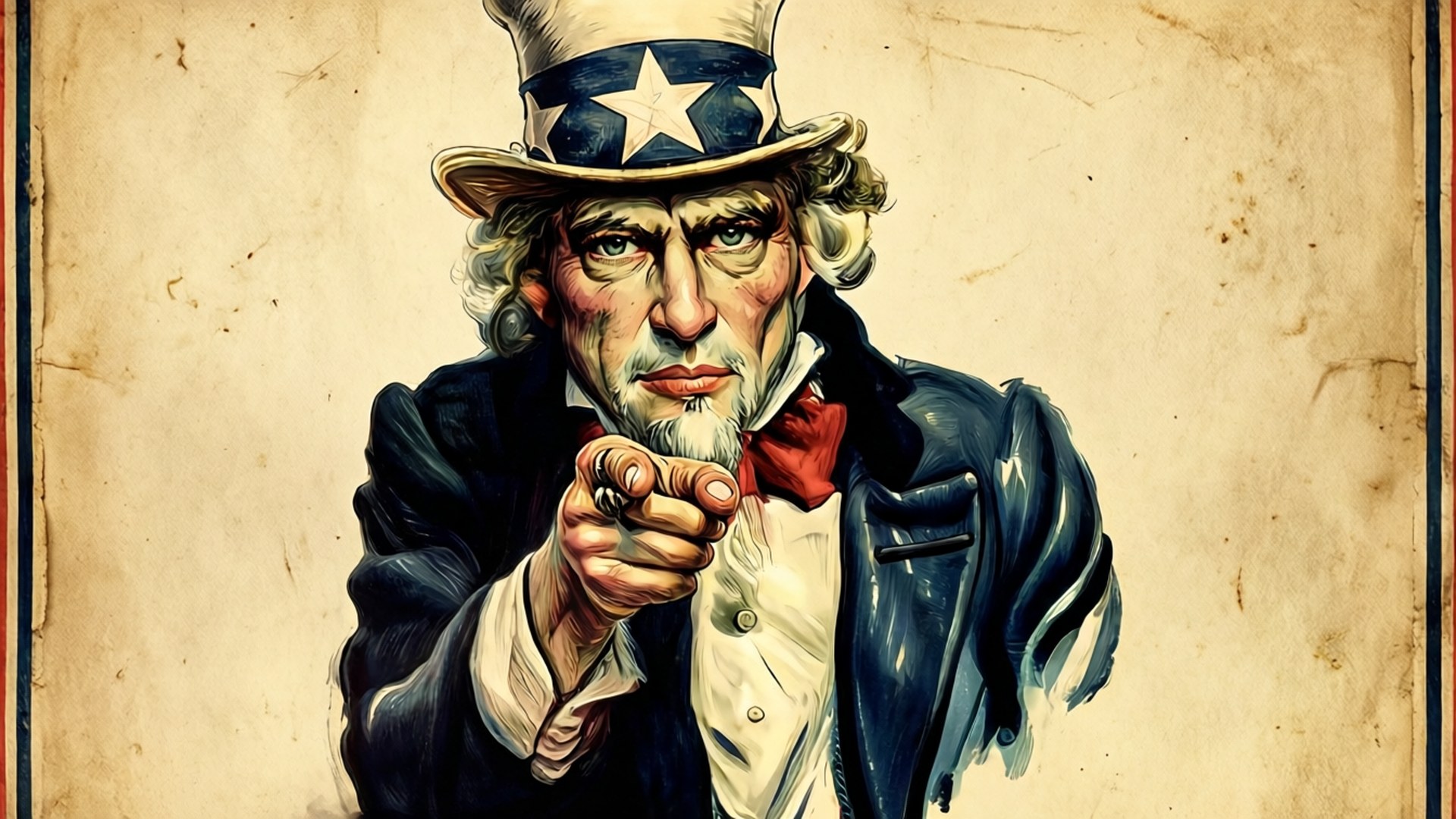 Uncle Sam 復古插圖 壁紙