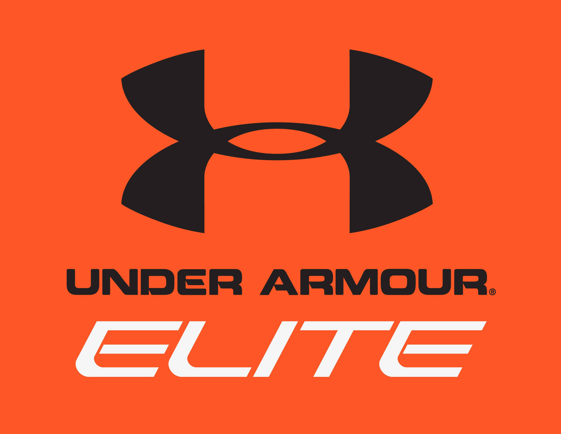 橙色背景上的 Under Armour Elite 標誌