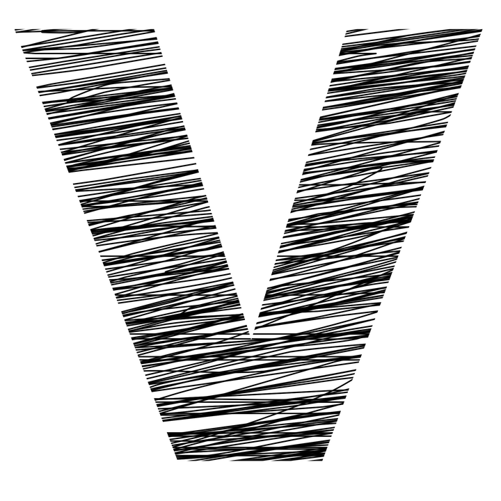 潦草風格字母V 壁紙