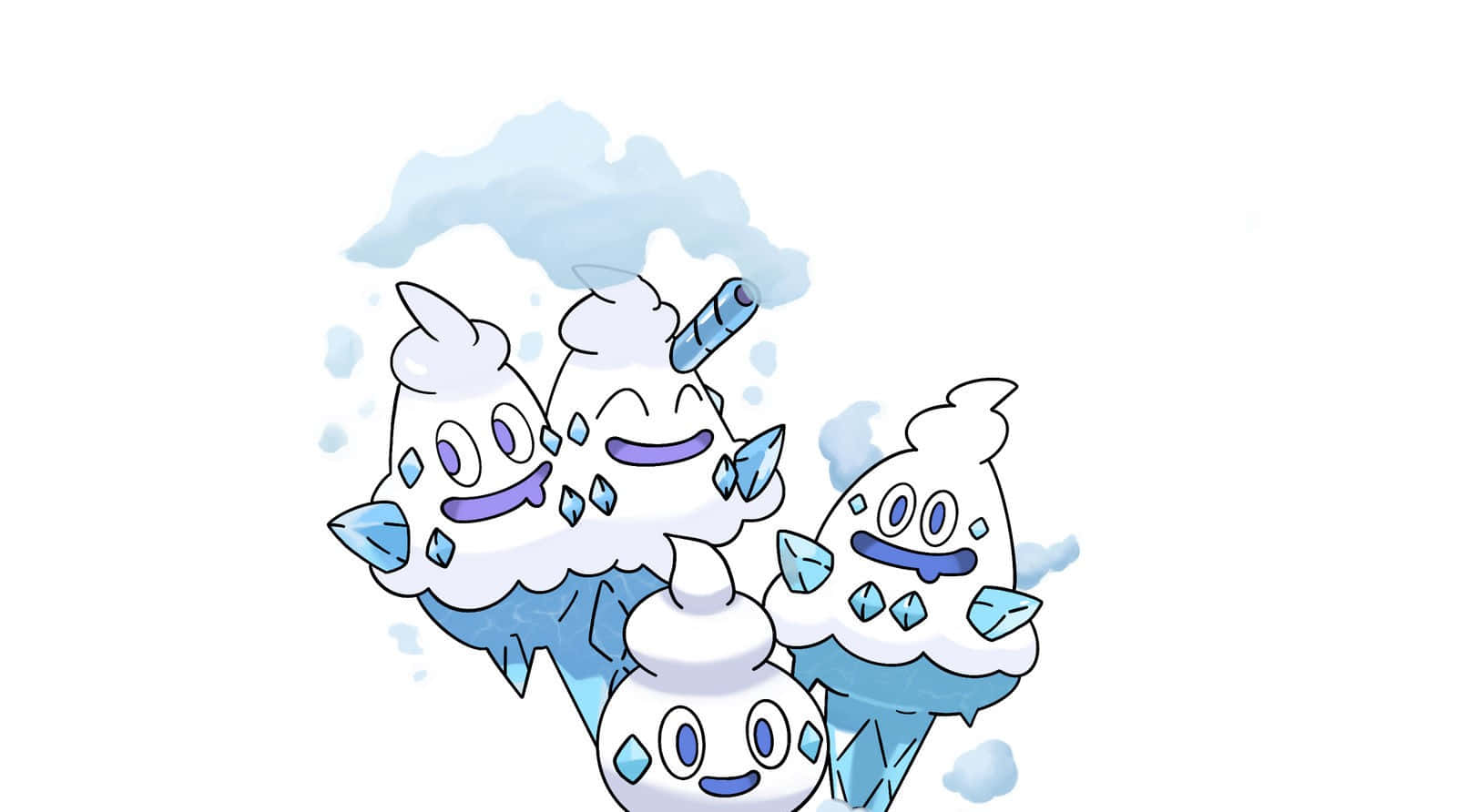 Vanillite 的進化形態：華麗的 Vanillish 與堅不可摧的 Vanilluxe 壁紙