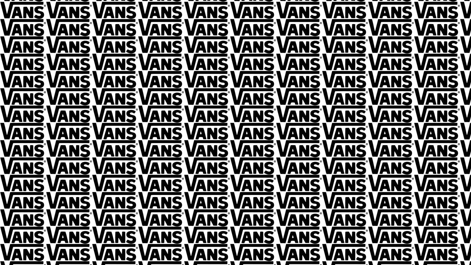 黑白重複Vans標誌圖案壁紙