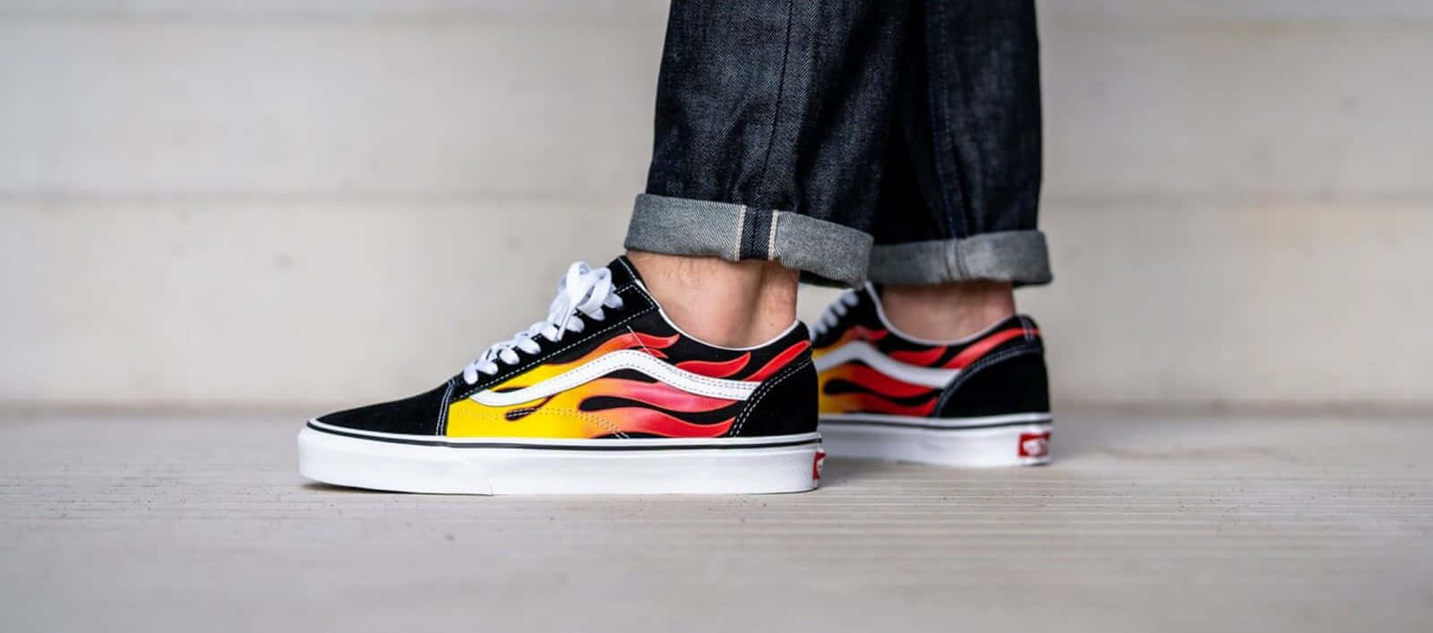 Vans Old Skool 火焰 壁紙