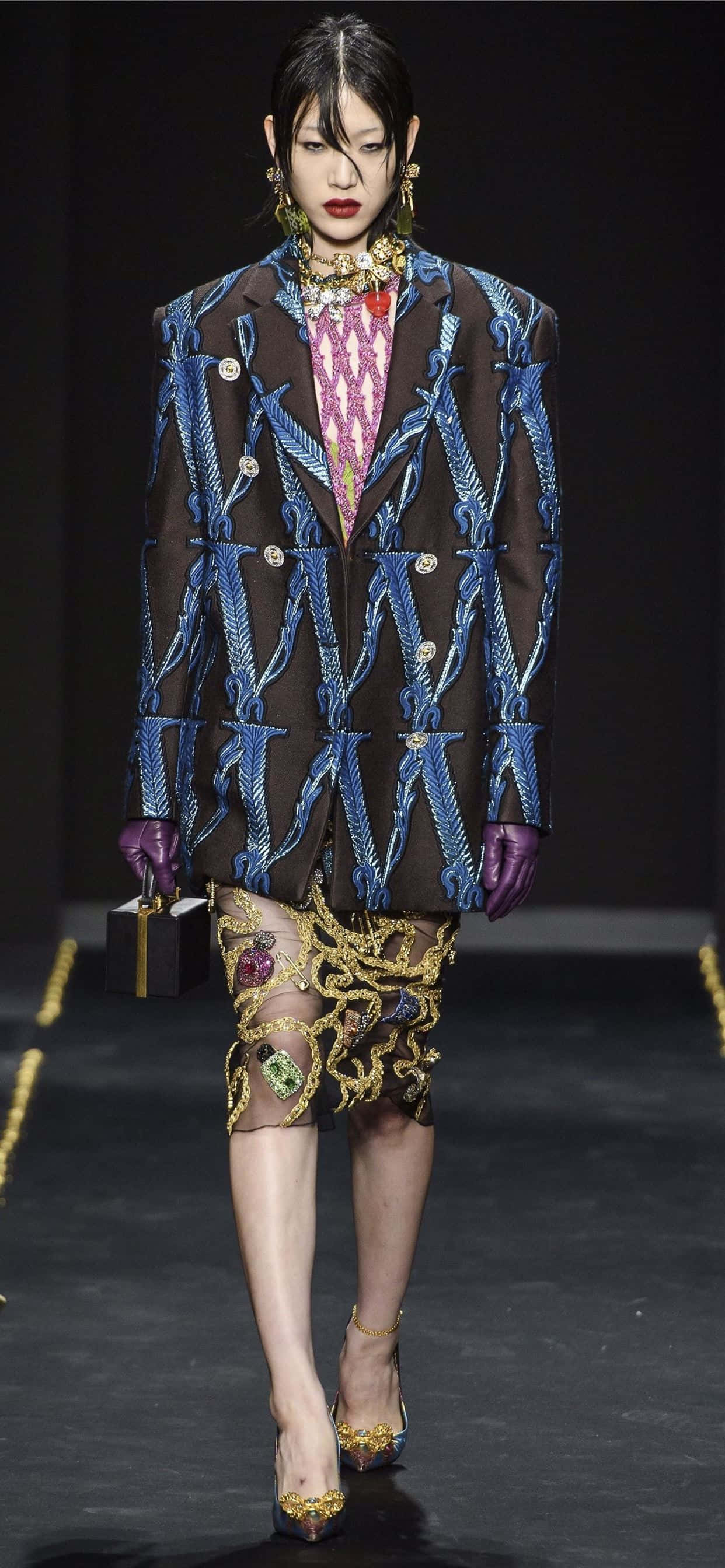 Versace iPhone 跑道模特兒 壁紙