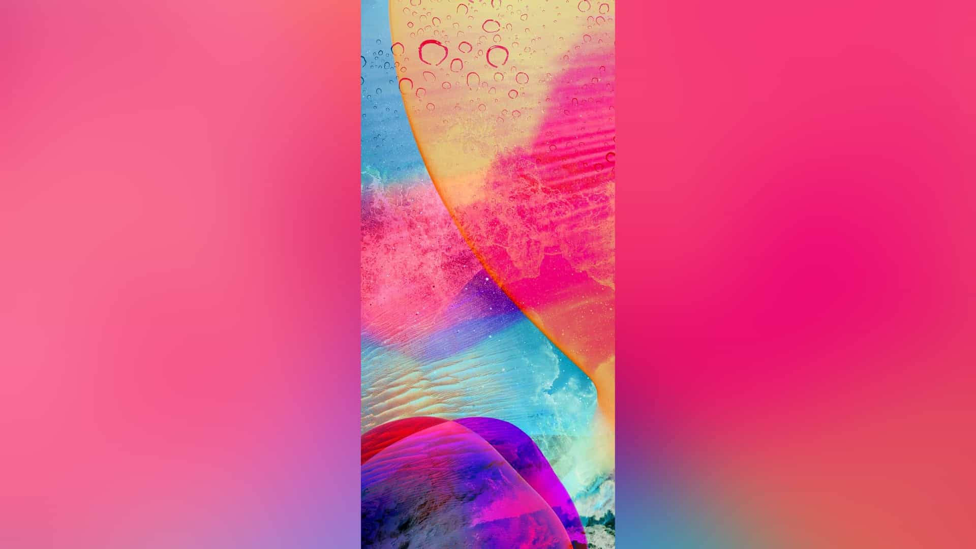帶有氣泡和漸變漩渦的抽象彩色液體。
