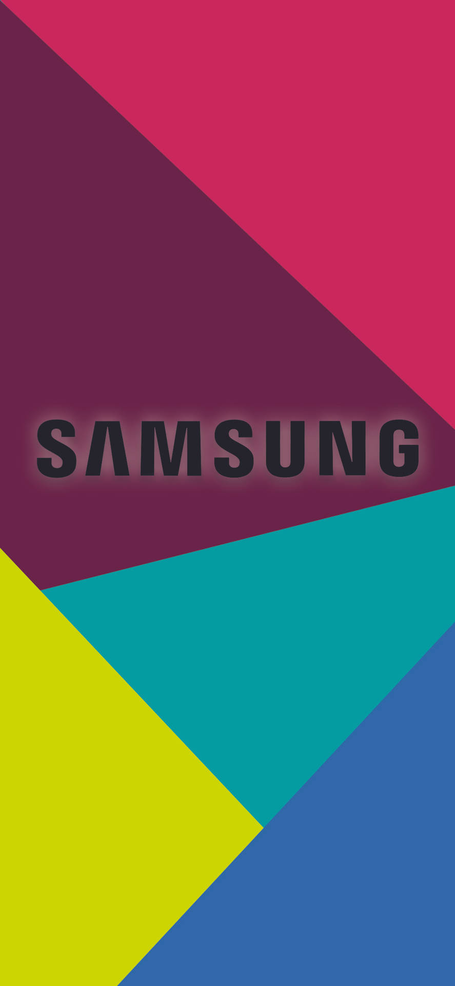 Samsung標誌在彩色幾何背景上