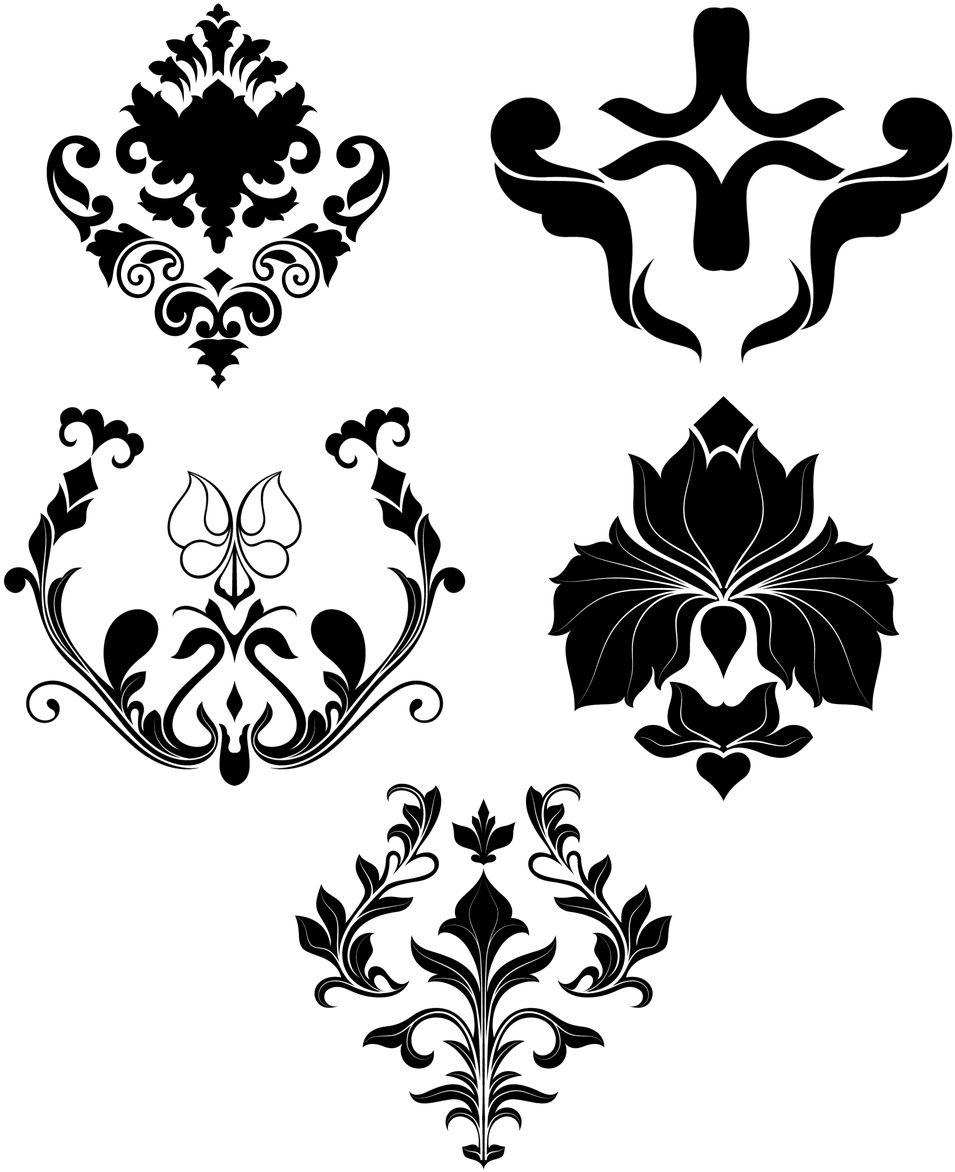 Victorian Style Design Elements 壁紙 — 純黑色背景，沒有可見的元素或細節。
