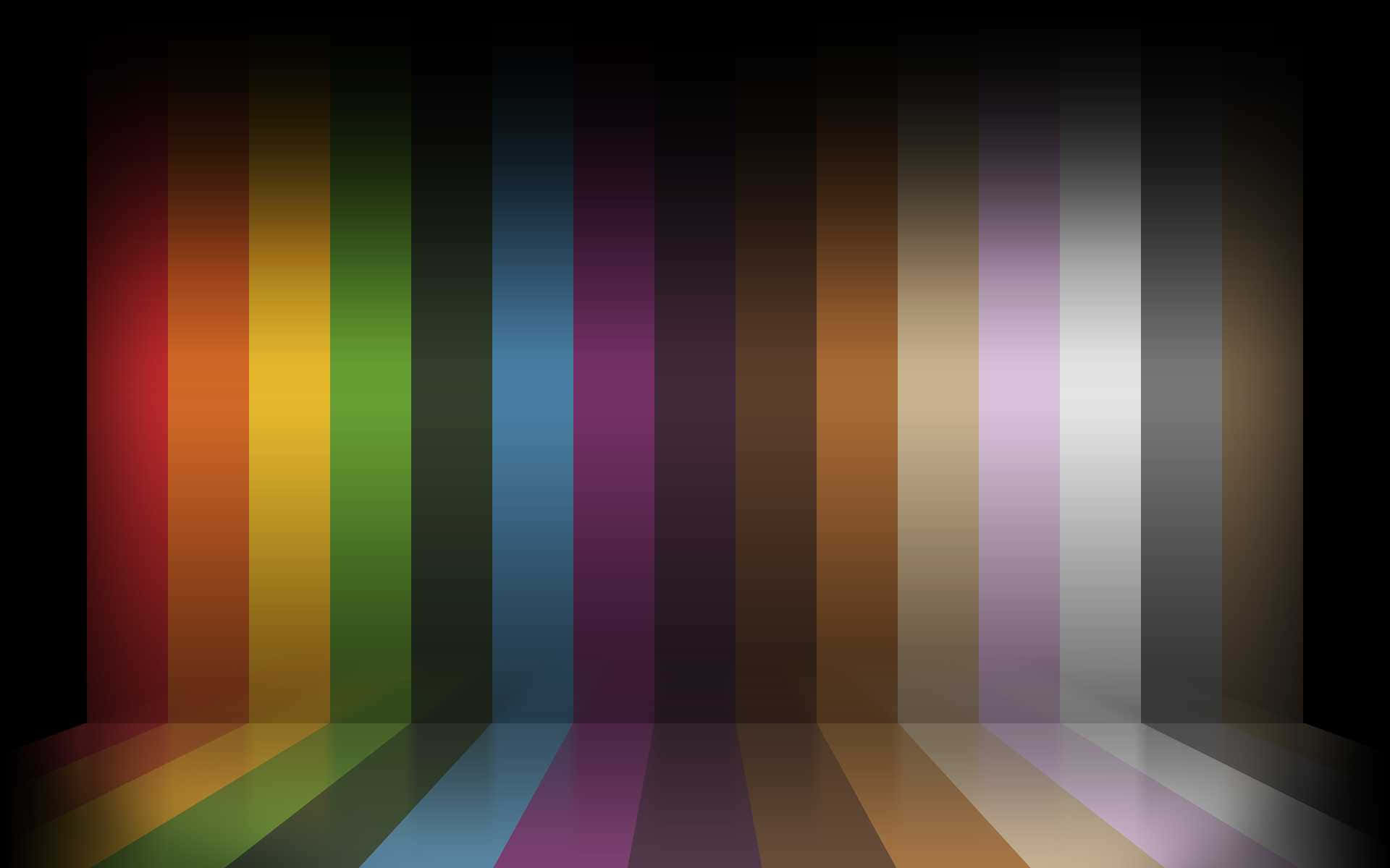 Color Phone 桌布 壁紙 — 鮮豔的垂直色彩漸變在極簡抽象數位藝術場景中逐漸融入黑暗。