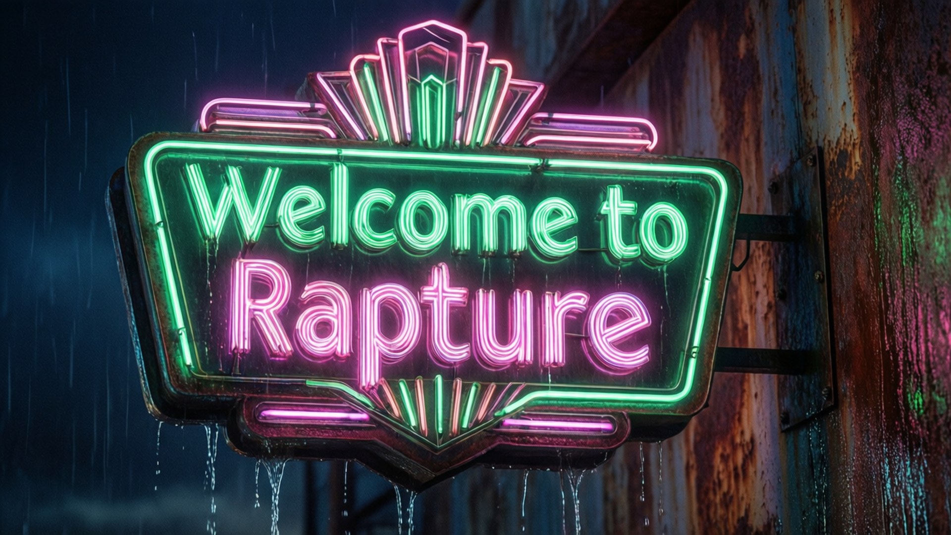 Welcome to Rapture 霓虹燈 壁紙