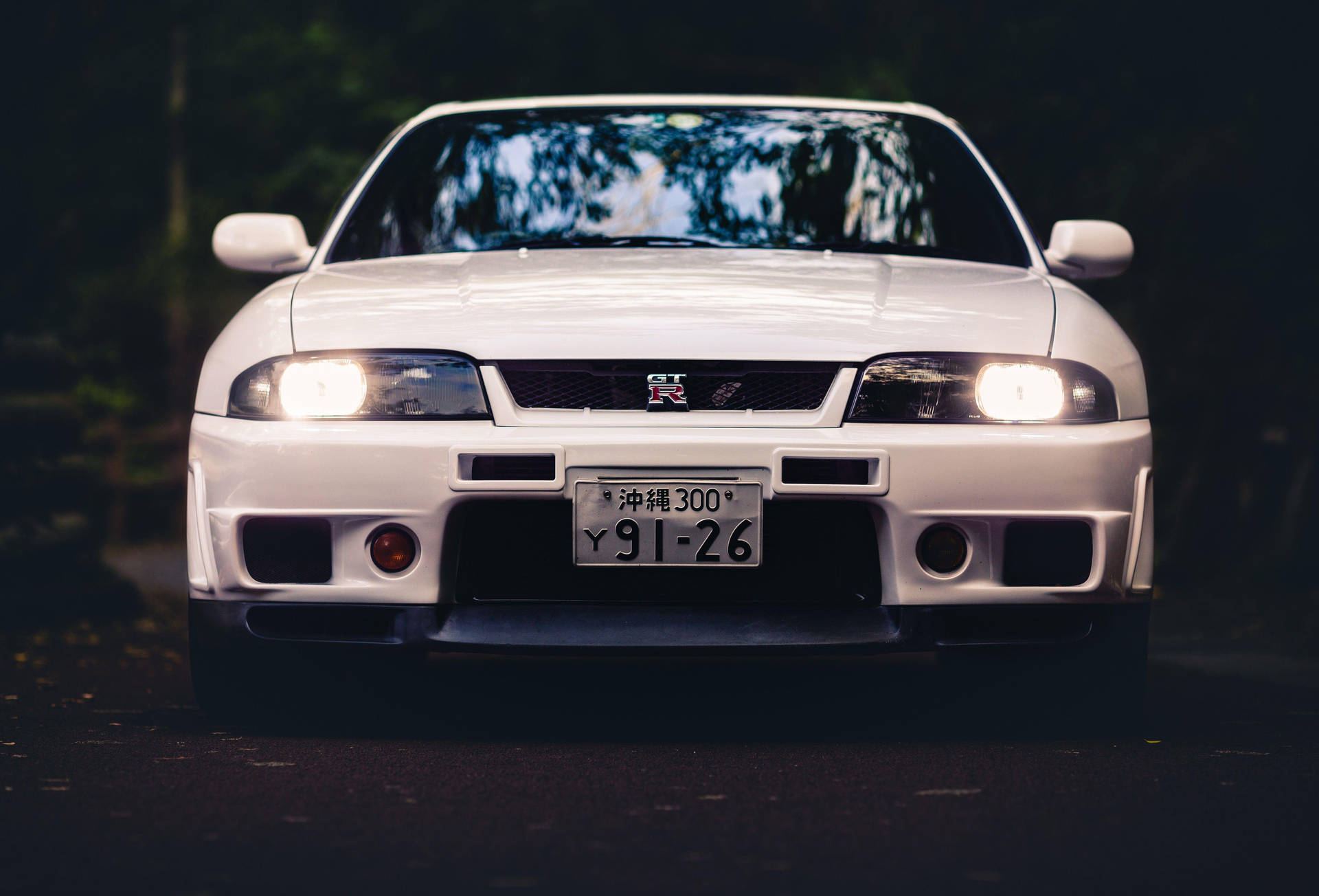 白色日產Skyline GTR R33壁紙