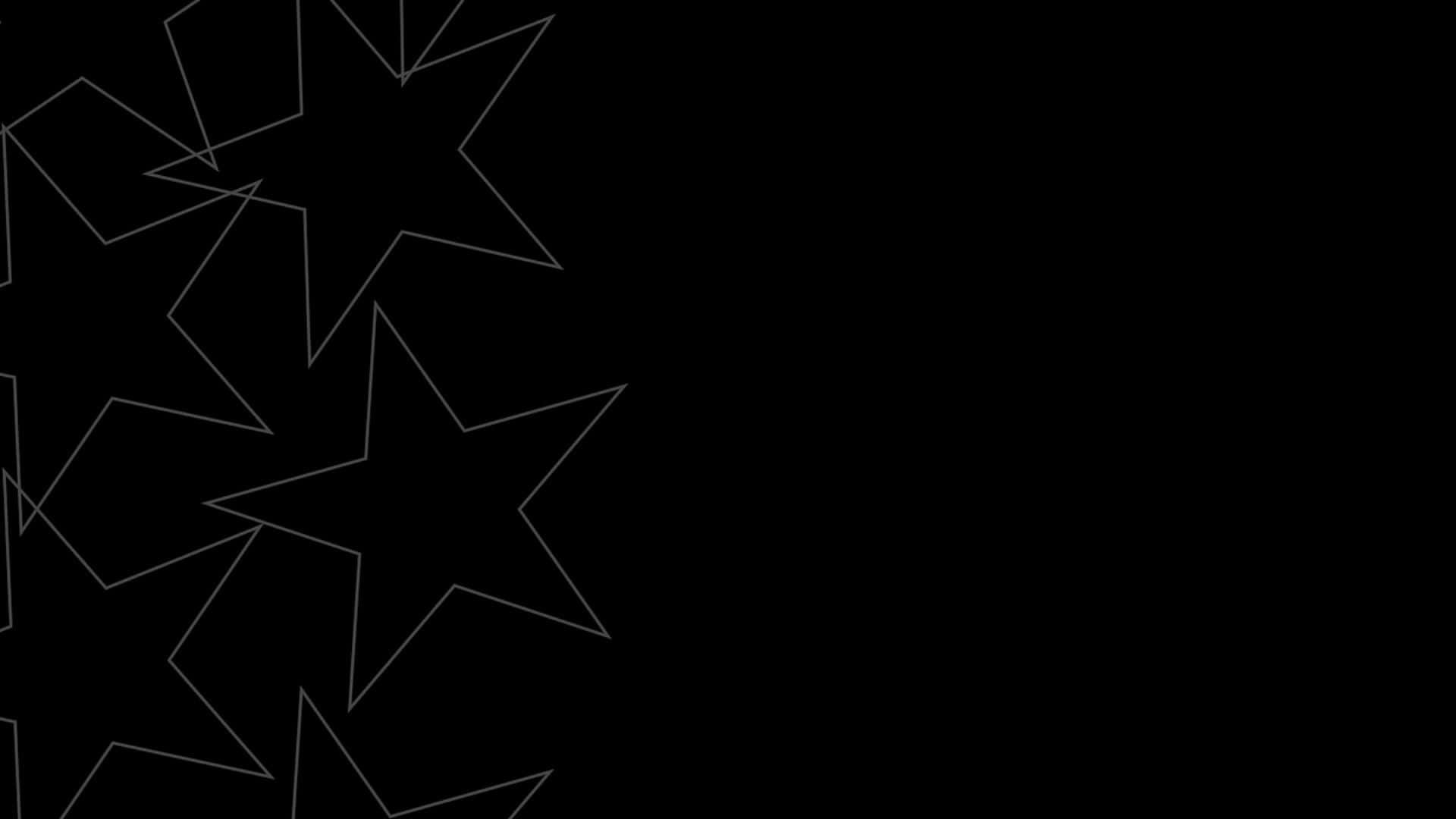 Minimalist Pattern 桌布 壁紙 — 白色輪廓星星漂浮在純黑色背景上，形成極簡幾何圖案。
