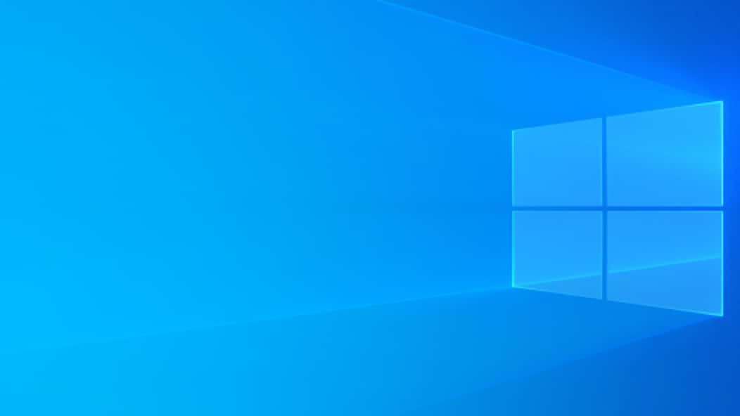 Windows 10 標誌在藍色背景上 壁紙