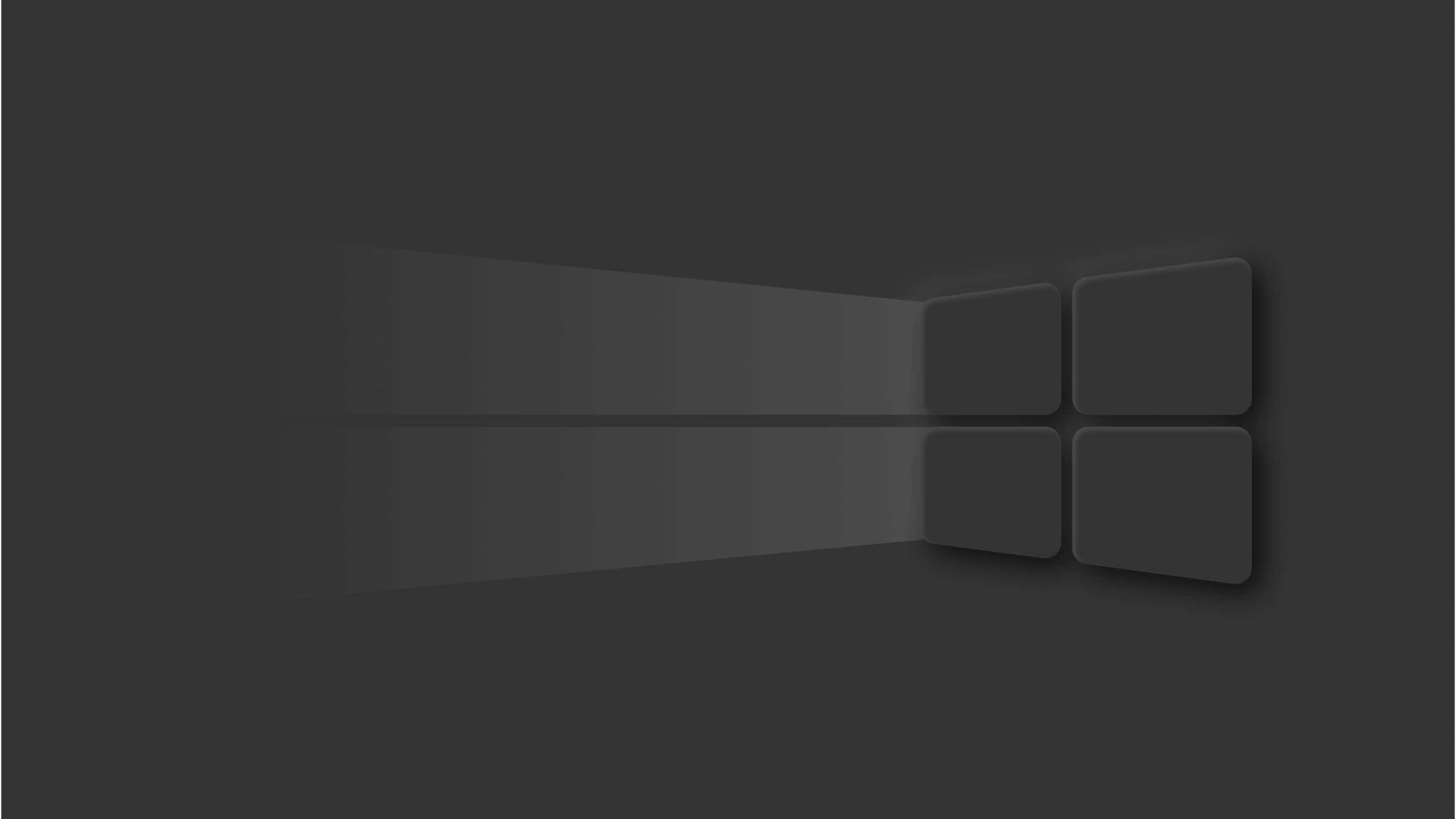 Windows 10 標誌於黑色背景上 壁紙