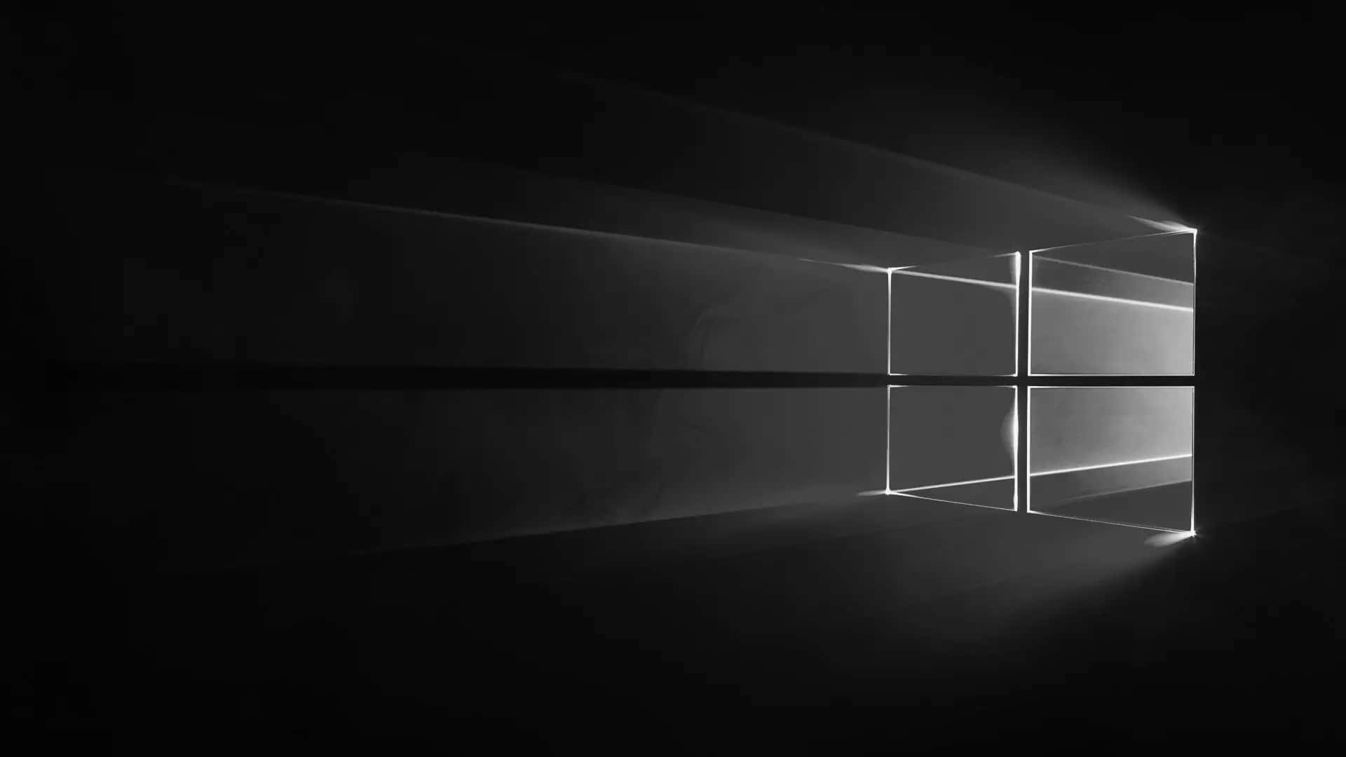 Windows 10 標誌黑白版 壁紙