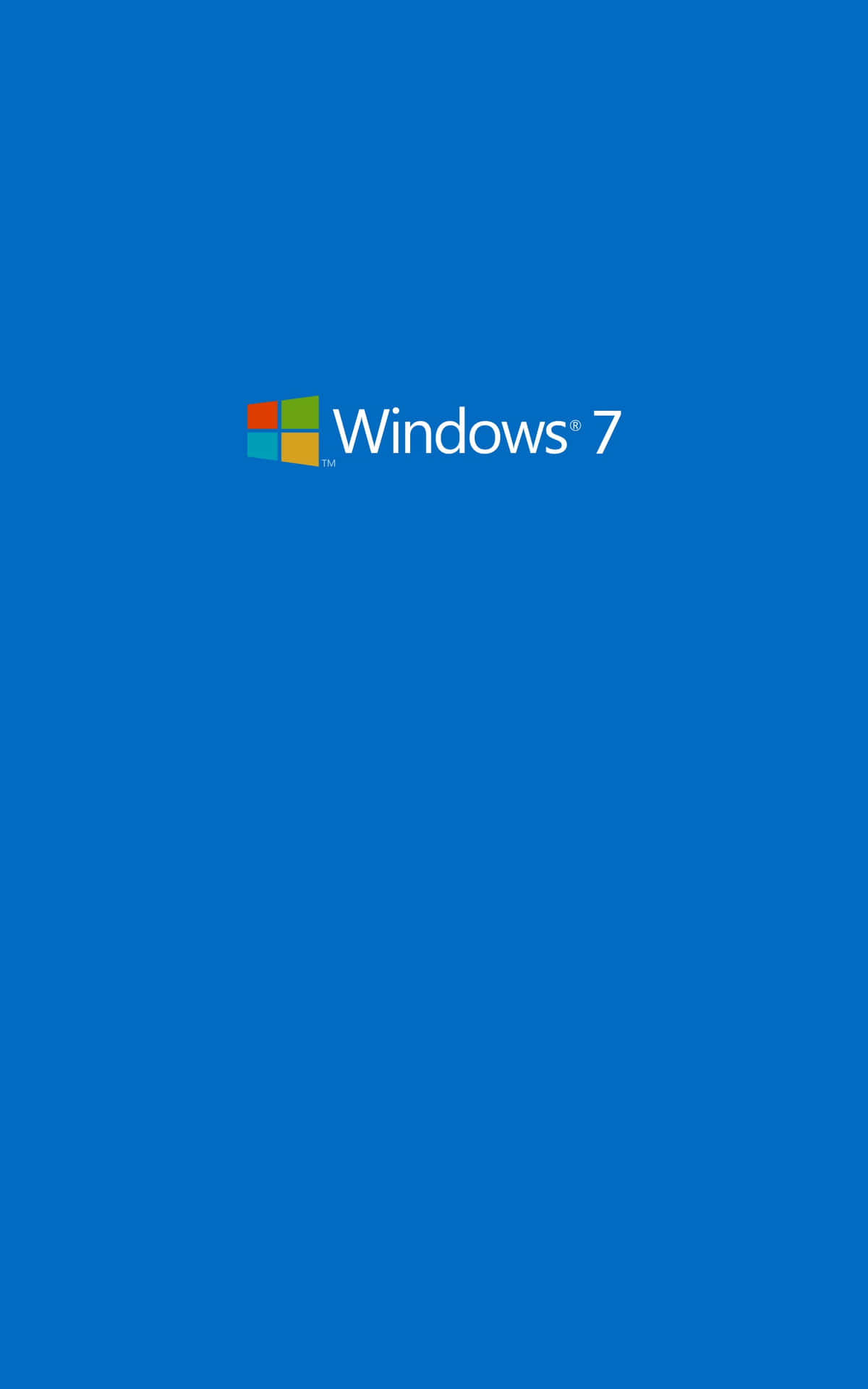 藍色背景上的 Windows 7 標誌
