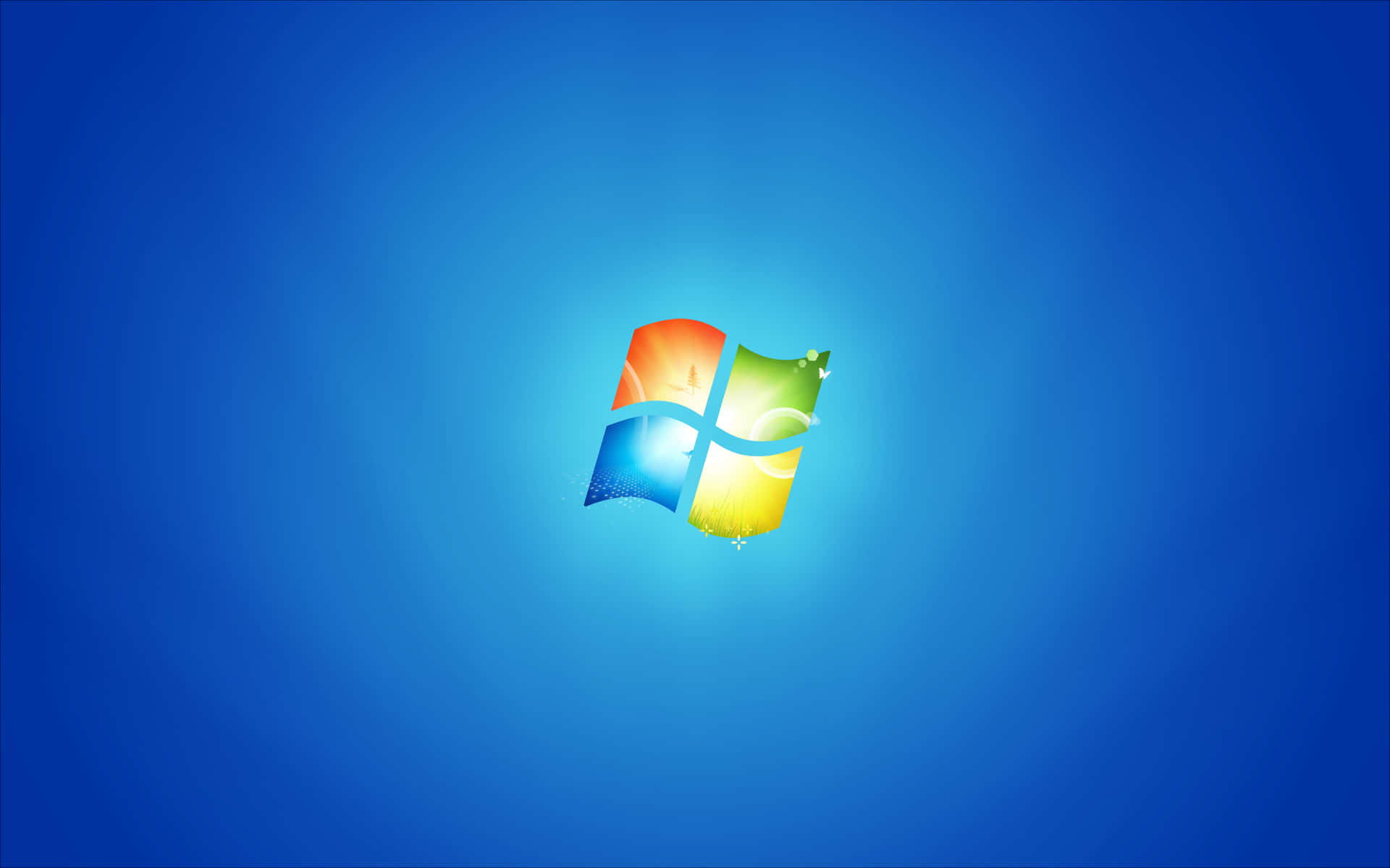 Windows標誌，彩色窗格在藍色漸變背景上