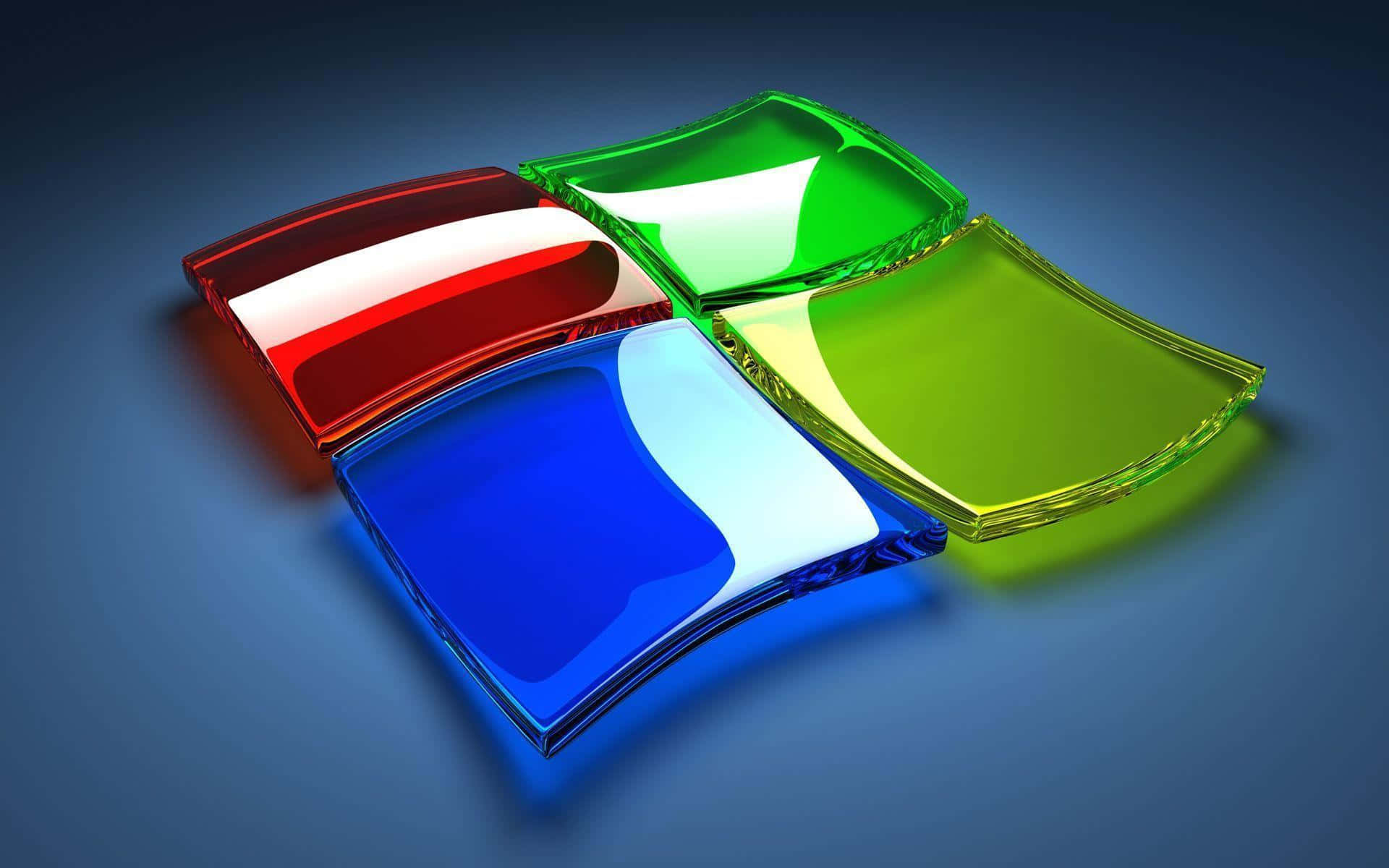Windows 7 標誌在深色背景上 壁紙