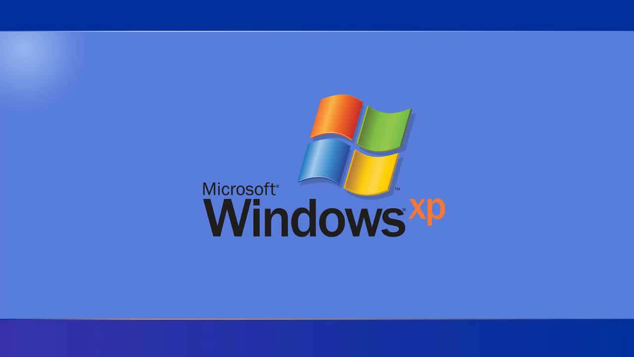 藍色漸變背景上的 Microsoft Windows XP 標誌