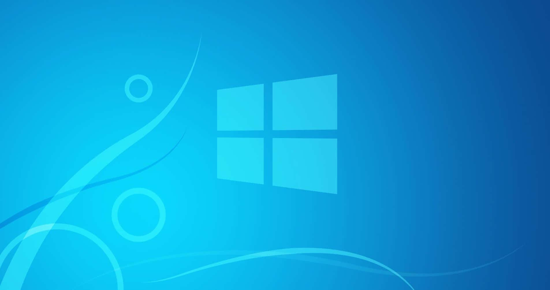 Windows 8 桌布 壁紙 — Windows 標誌居中於漸變藍色背景上，帶有流動的抽象漩渦和圓圈。