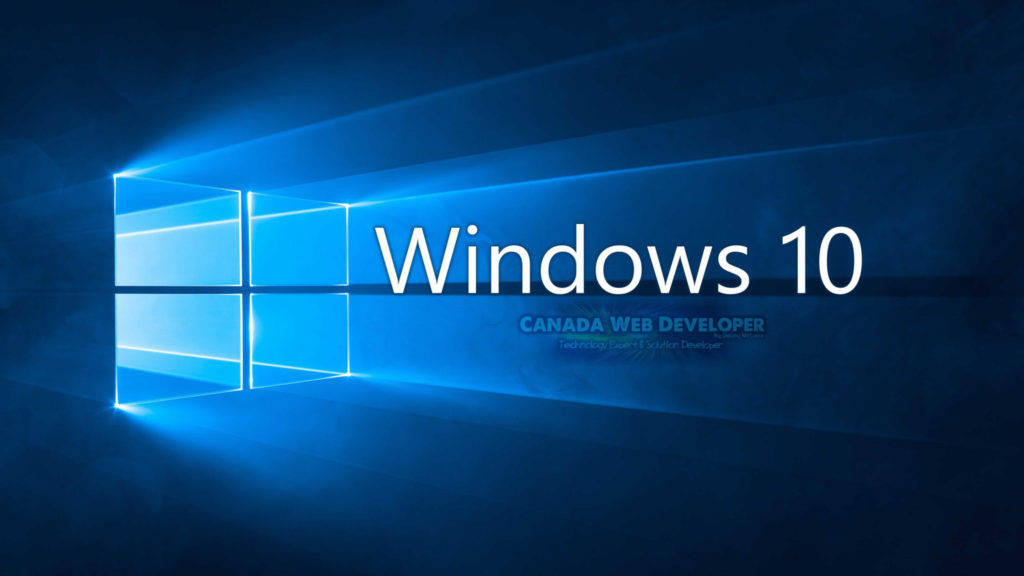 Windows 10標誌在黑暗環境中帶有藍色光線