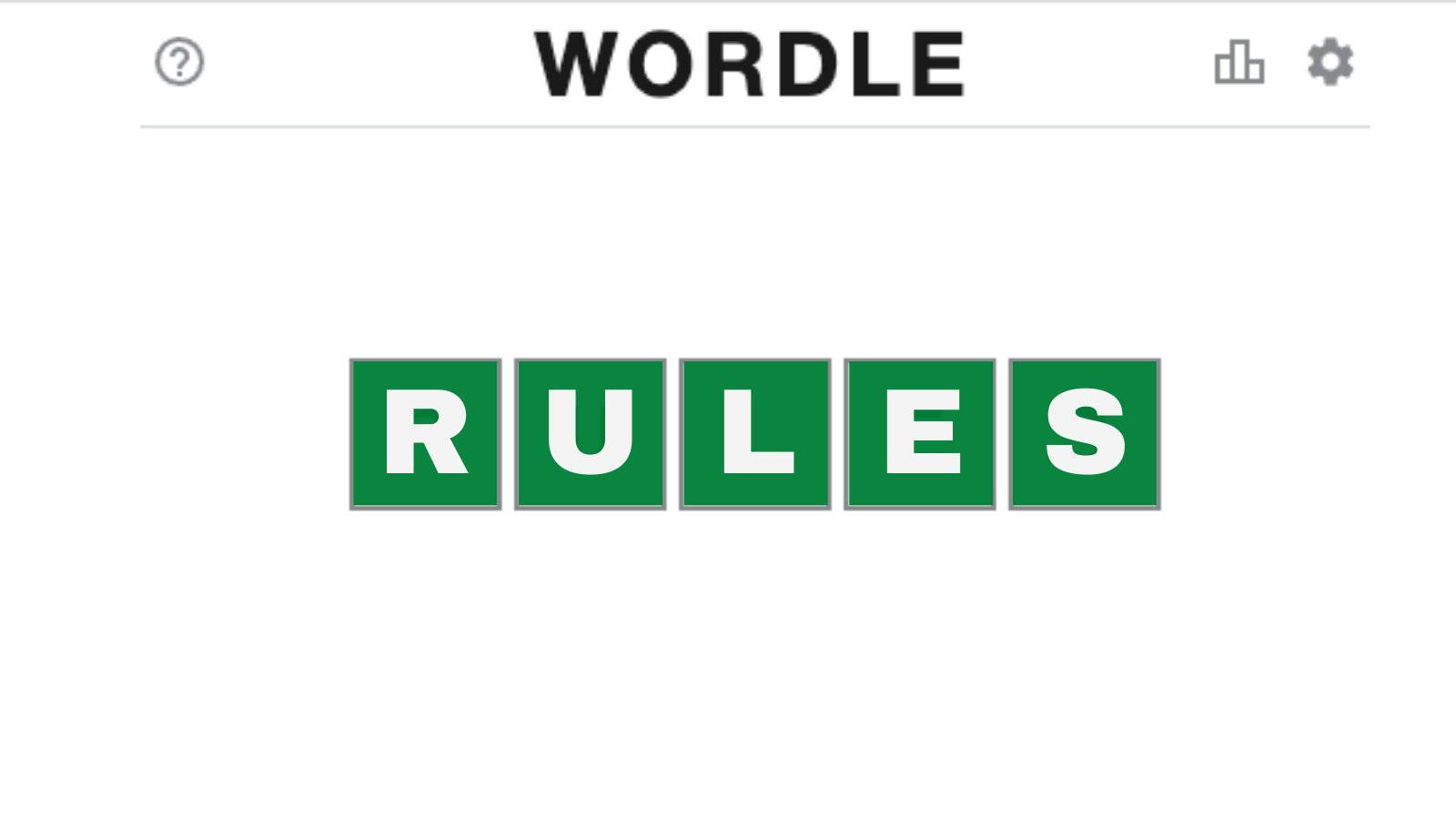 Wordle 遊戲畫面顯示綠色瓷磚上的單詞規則。