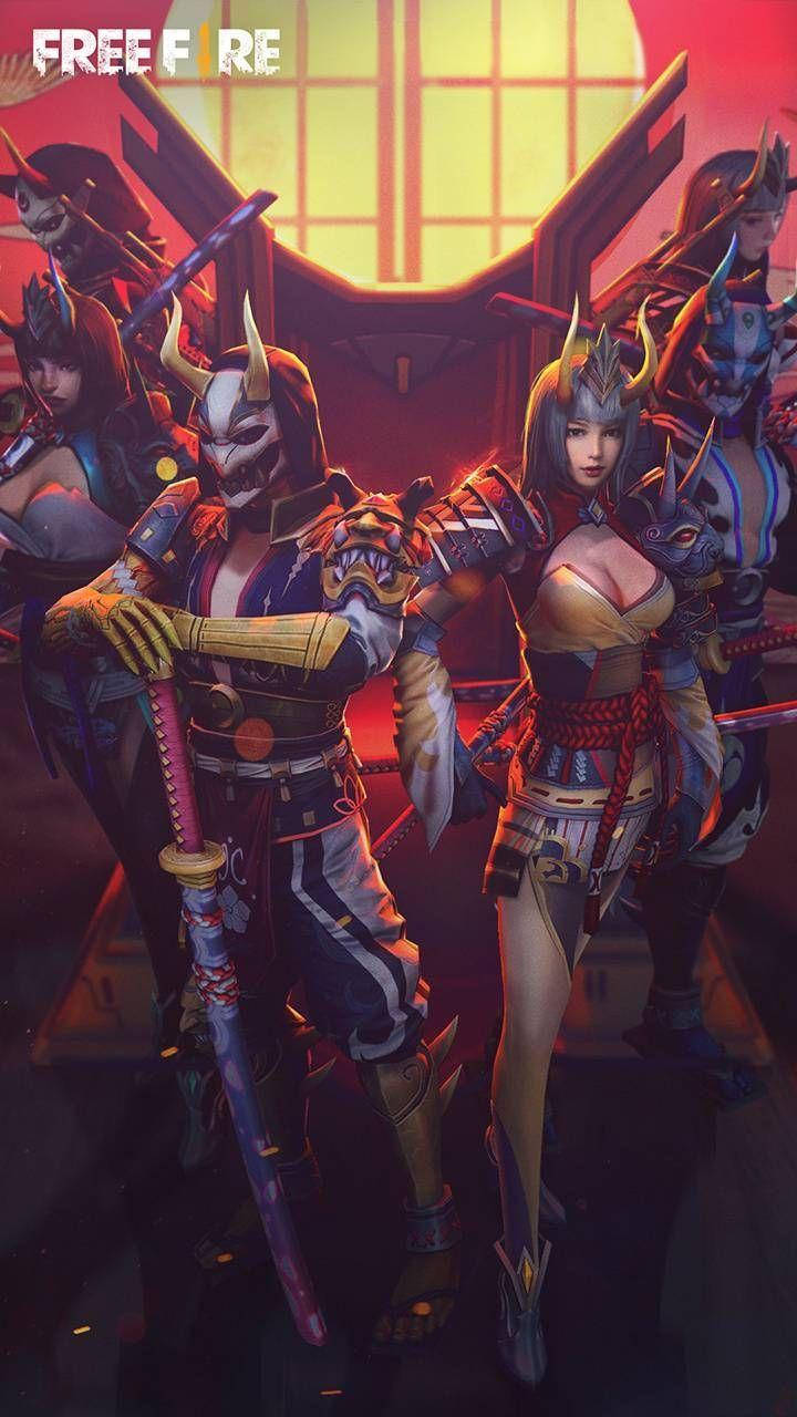 動漫風格的武士戰士身著精細盔甲，在紅月下持劍。
