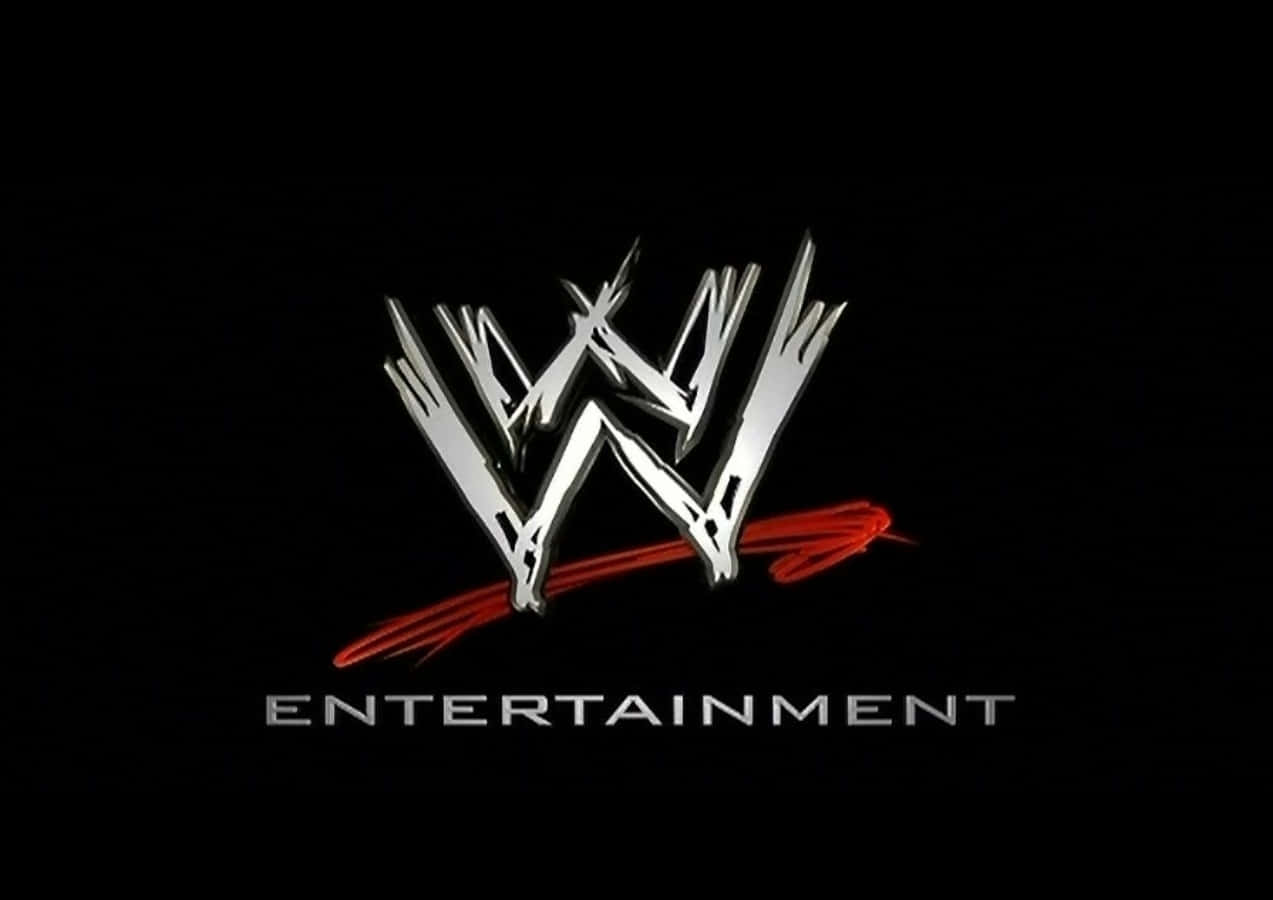 WWE娛樂標誌顯示於黑色背景上 壁紙