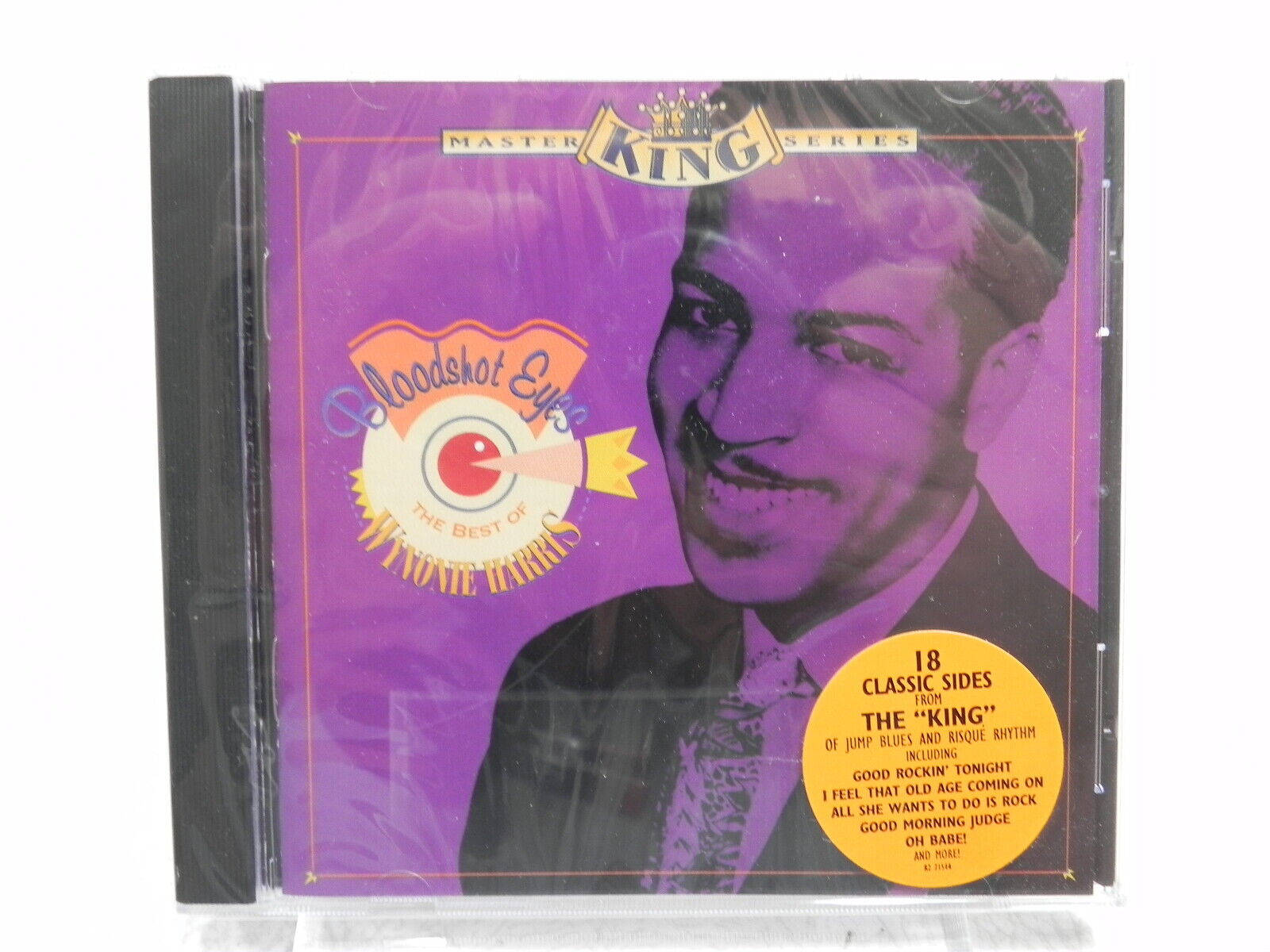 「血絲眼」CD封面， featuring Wynonie Harris，紫色背景和歌曲列表。