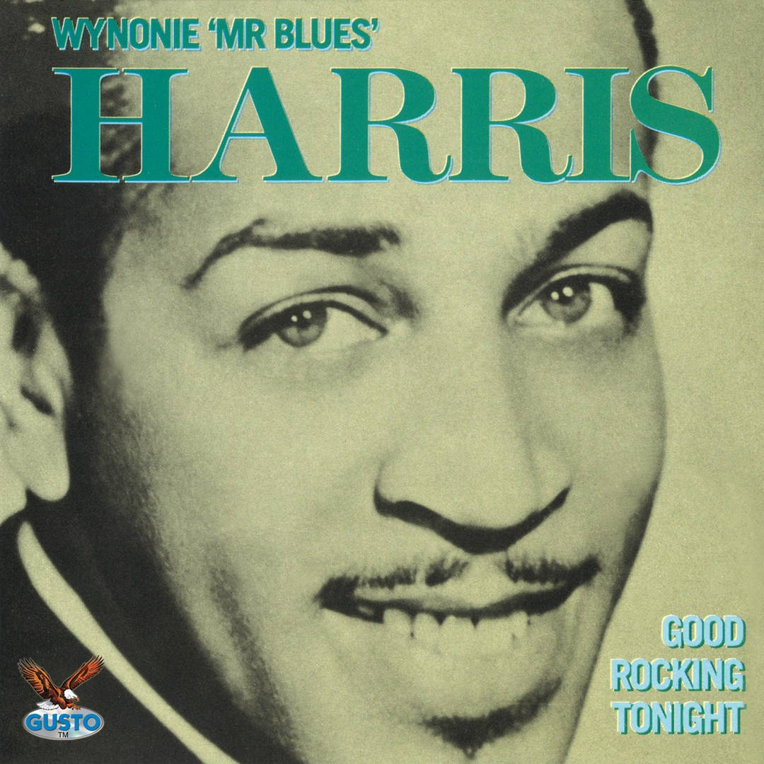 Wynonie 'Mr Blues' Harris 喺復古專輯封面微笑嘅肖像。