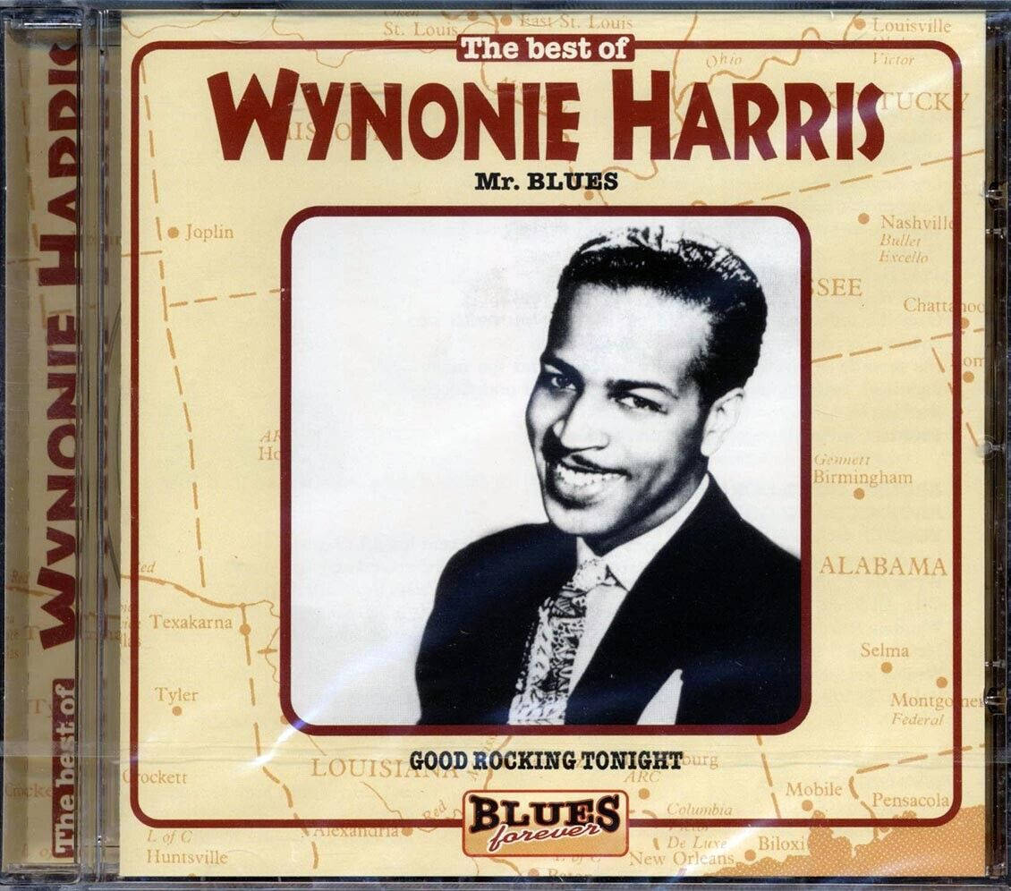 Wynonie Harris藍調專輯的CD封面，以他的肖像和美國南部地圖為背景。