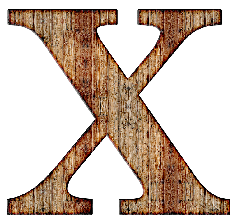 鄉村風格木字母X 壁紙